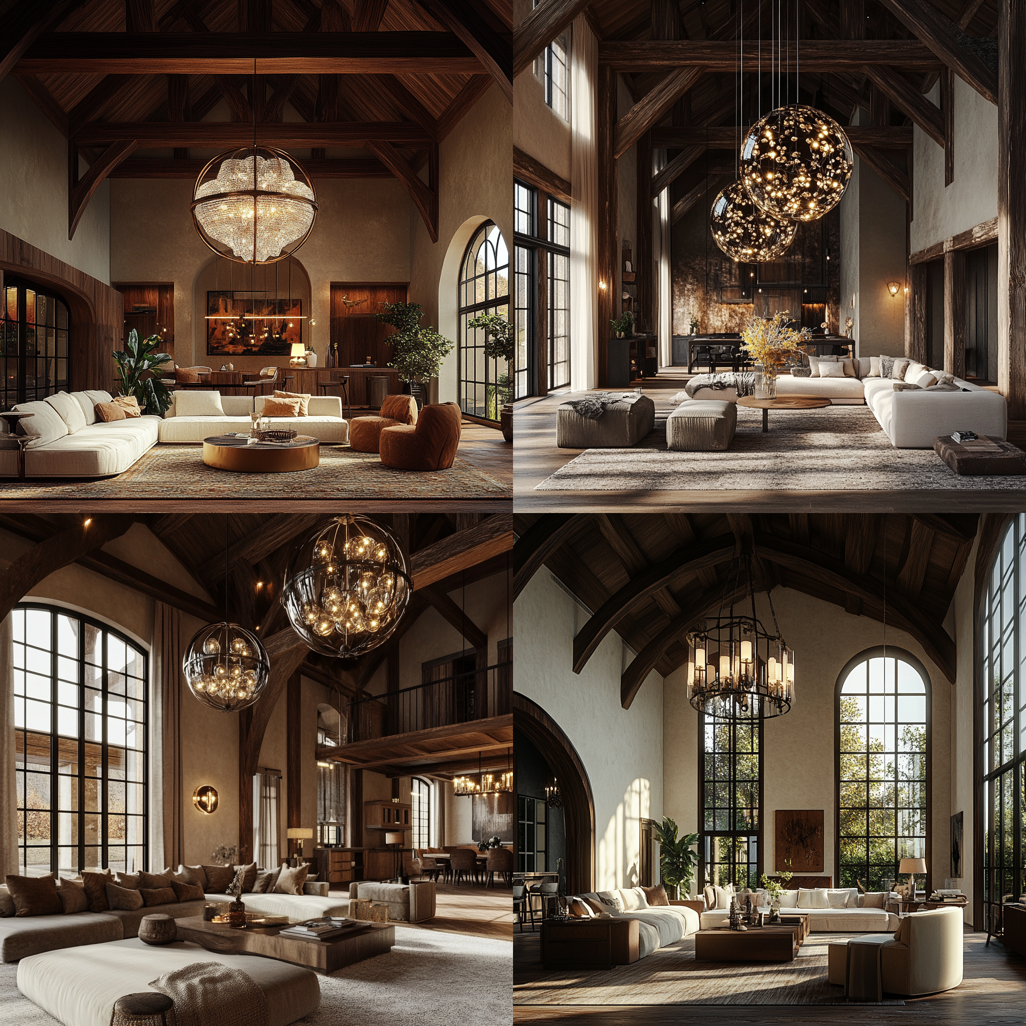 High ceilings solutions with cozy decor and functional designe