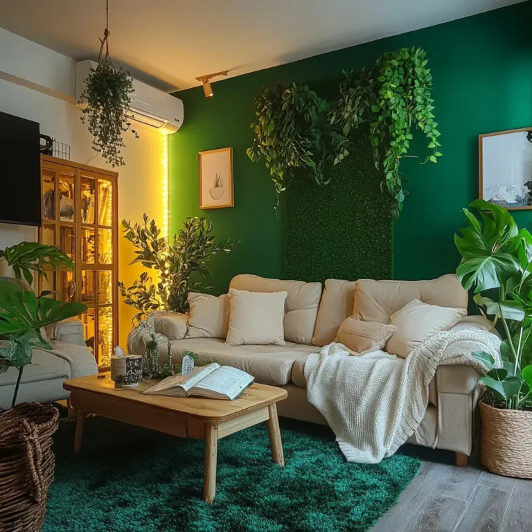 Green room inspo with indoor plants and stylish decor.