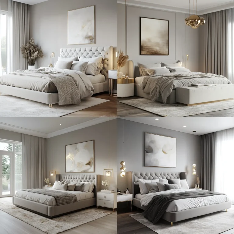 Modern Light Grey Bedroom