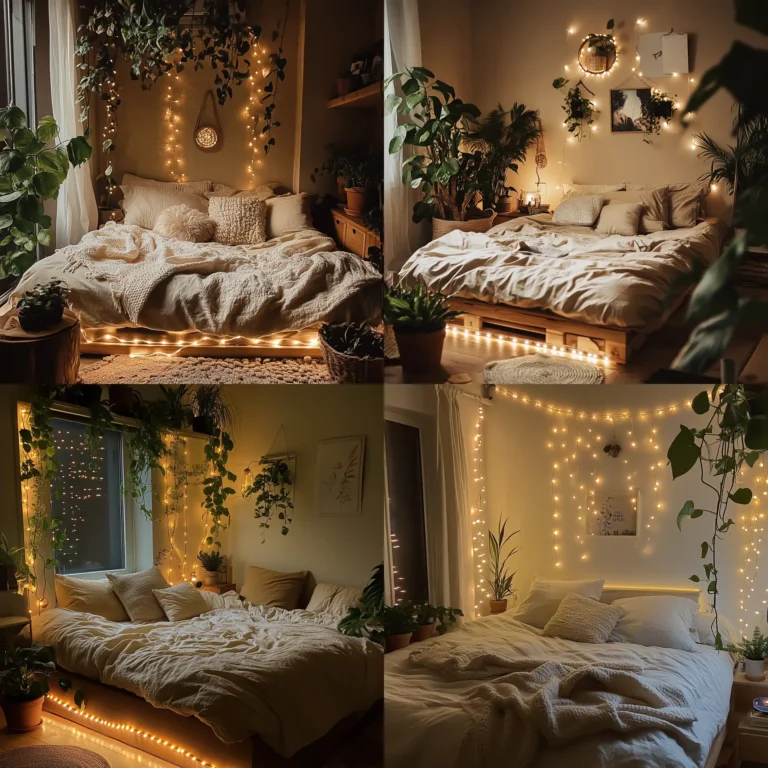 Chill vibey room with ambient lighting and cozy decor
