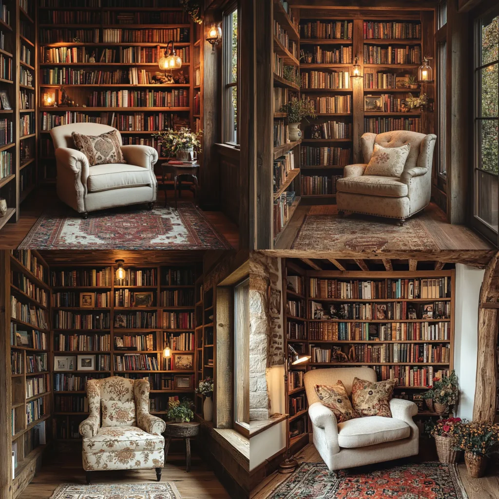 Cozy small library ideas for home