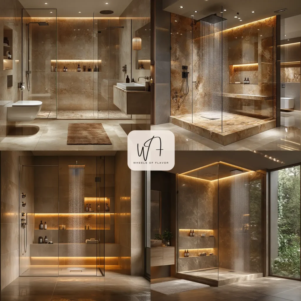 Spa-inspired shower in luxury bathroom design