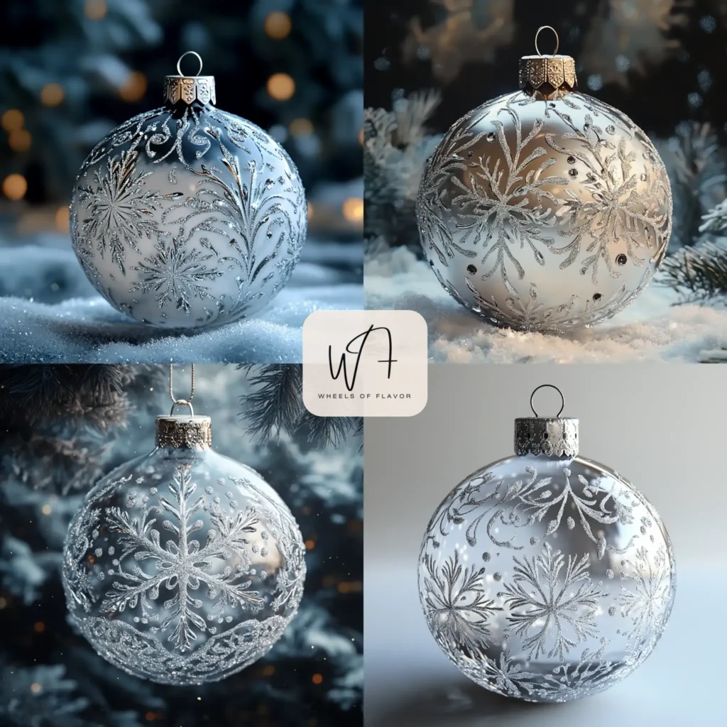 Painted Bauble Craft with snowflake design