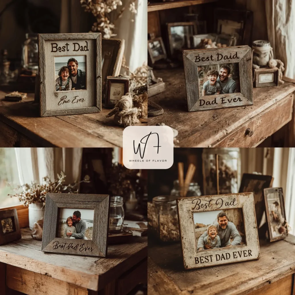 Custom photo frame for Dad with engraved message