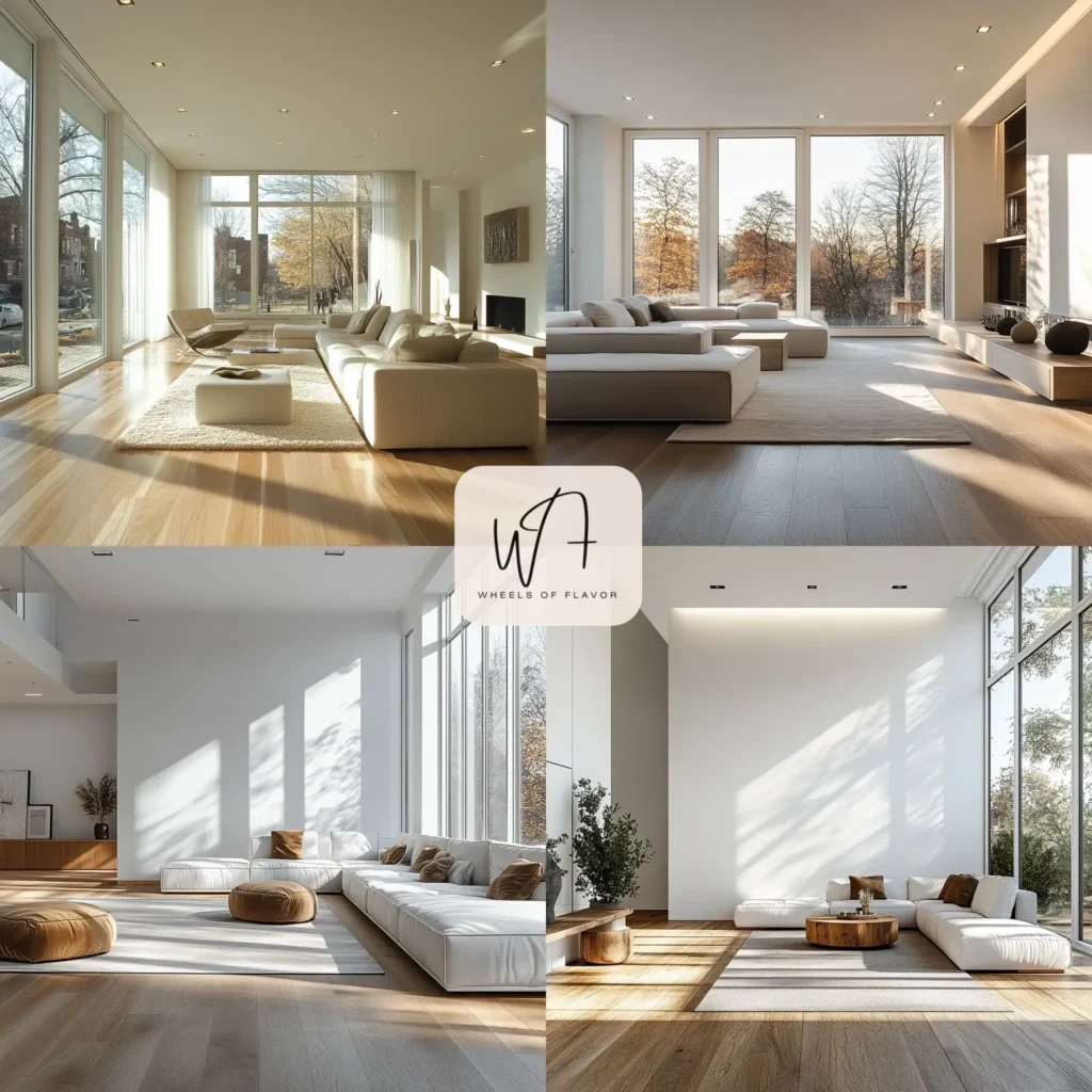Minimalist flat baseboard ideas interior in a modern living room