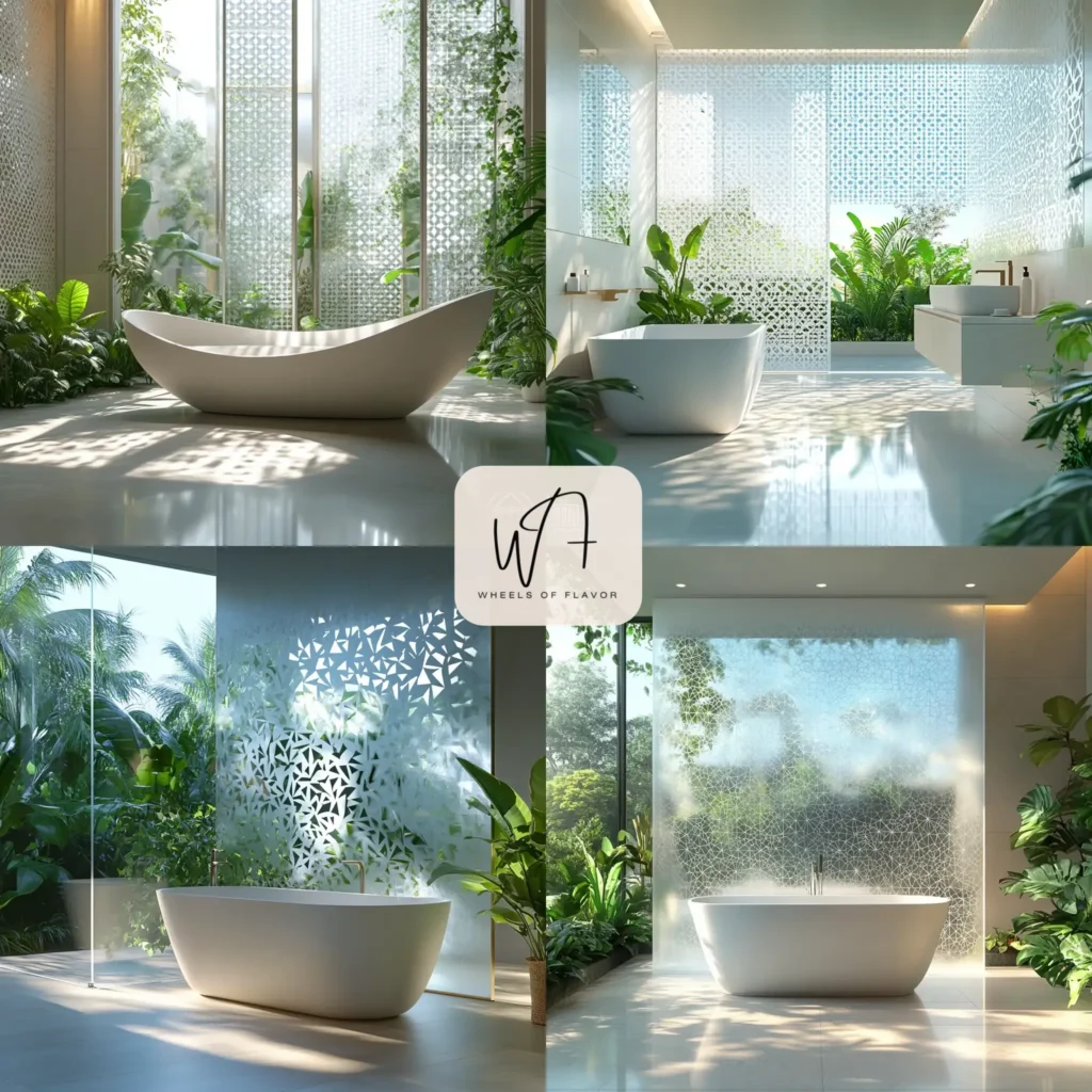 Frosted glass bathroom window treatment ideas for privacy and style