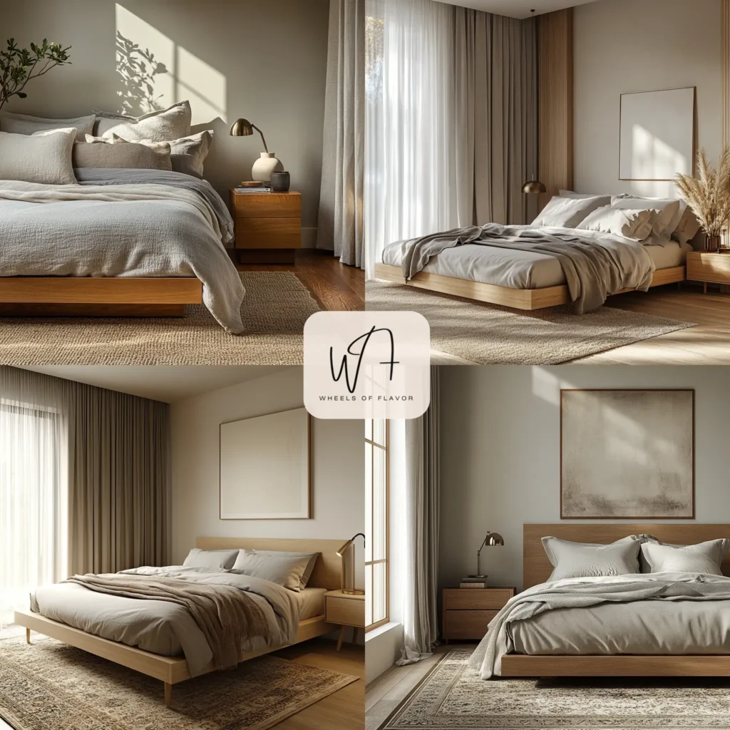 Modern bedroom makeover ideas with minimalist bed and neutral decor