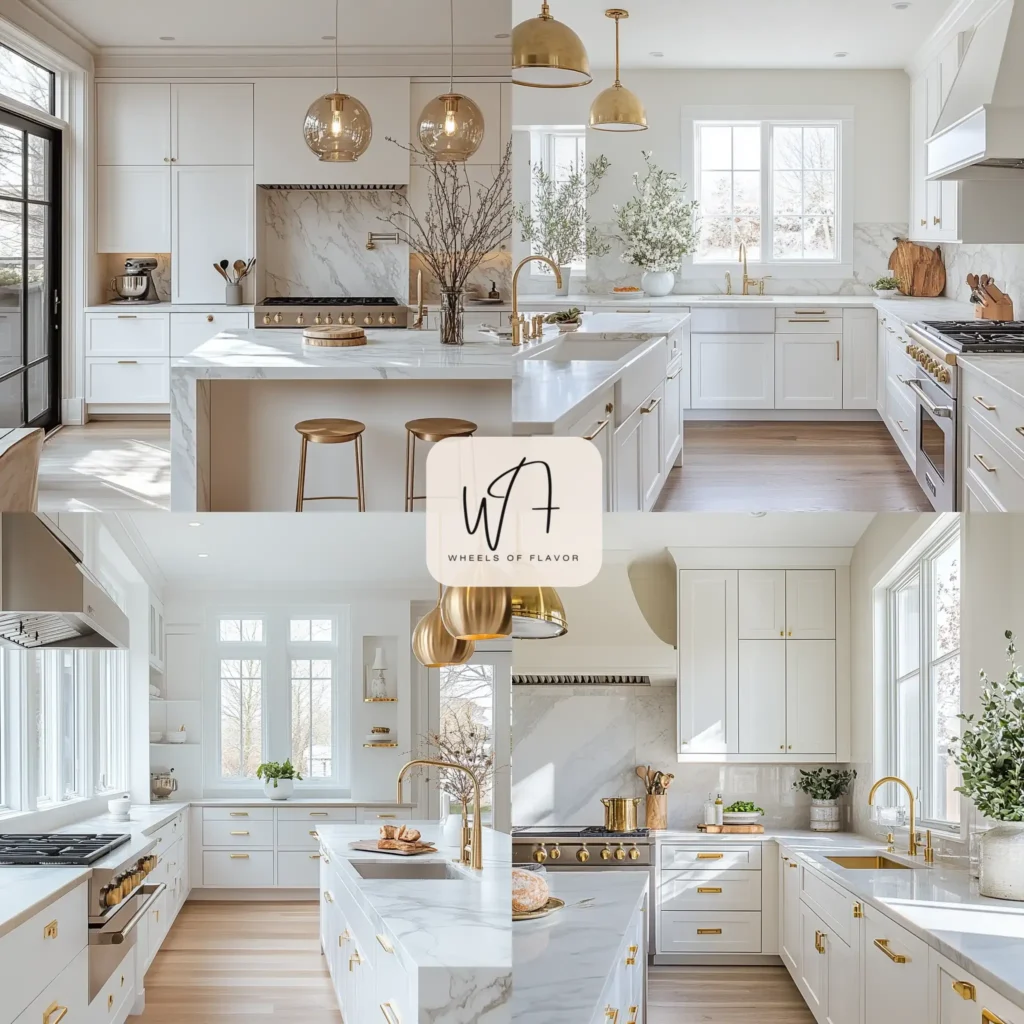 Modern kitchen with white cupboard painting concepts