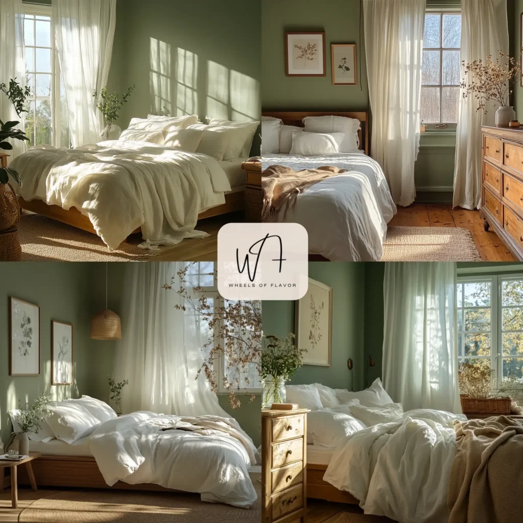 Sage green bedroom, part of trending bedroom colors 2025
