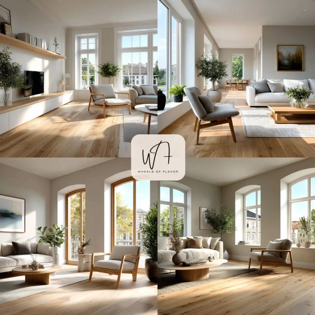 Modern baseboards in a minimalist living room