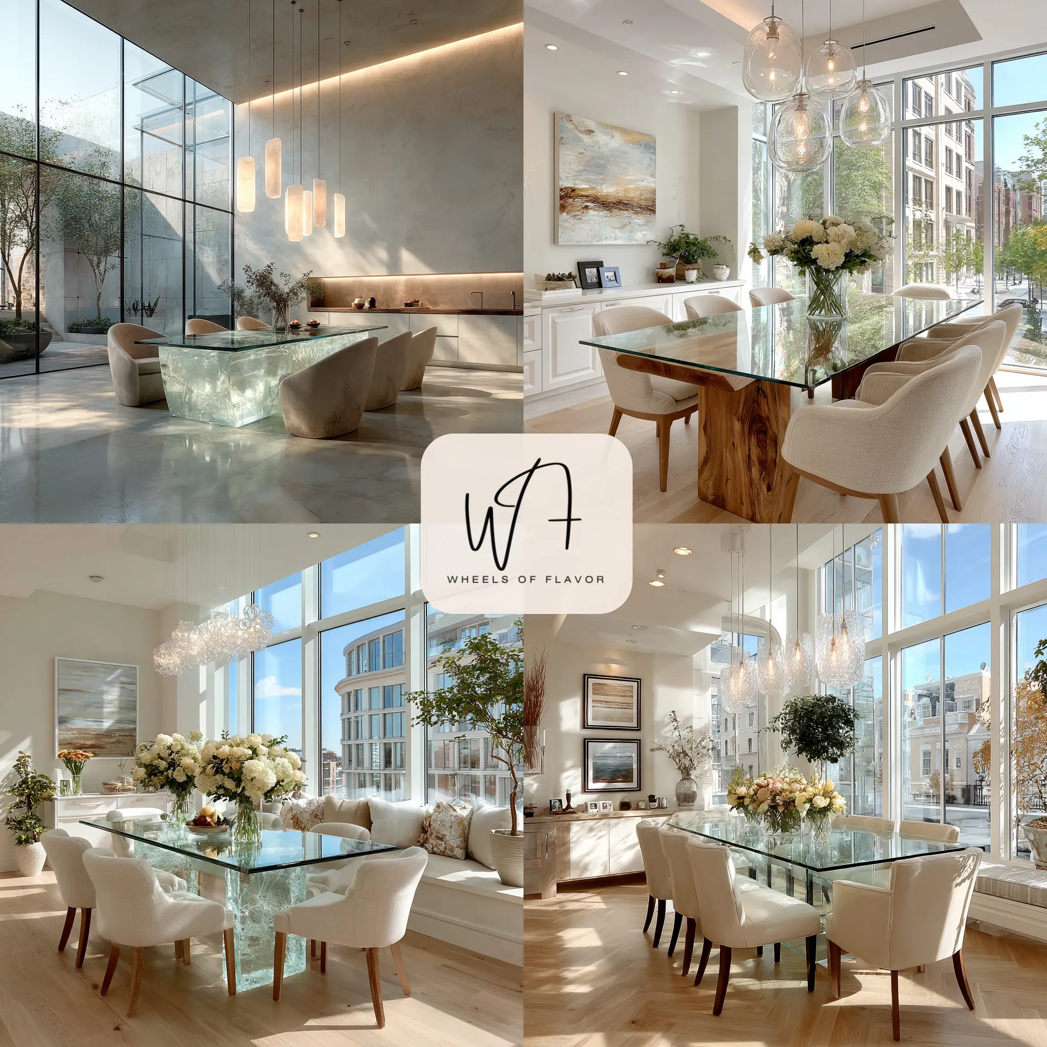 glass dining table