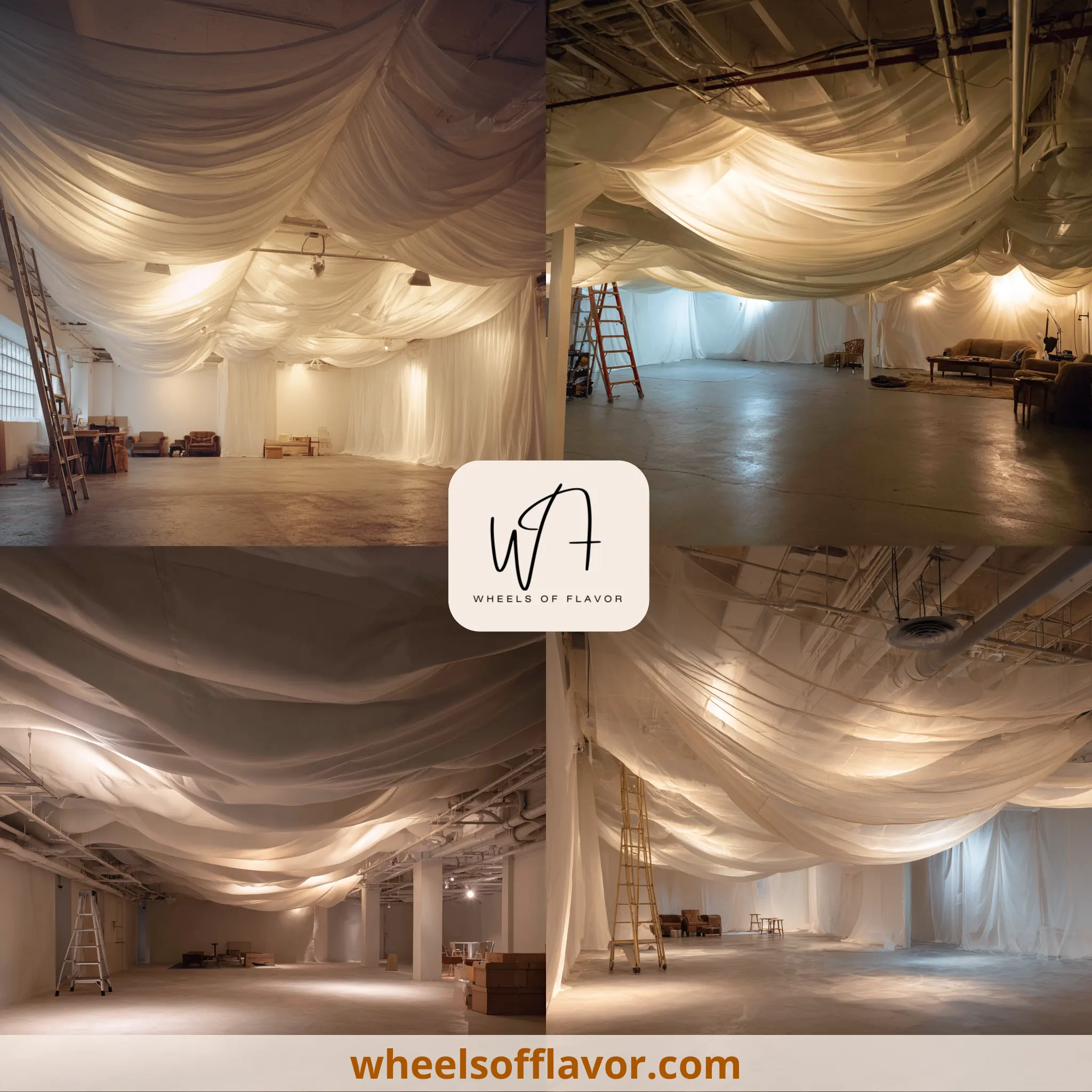 basement ceiling ideas cheap fabric