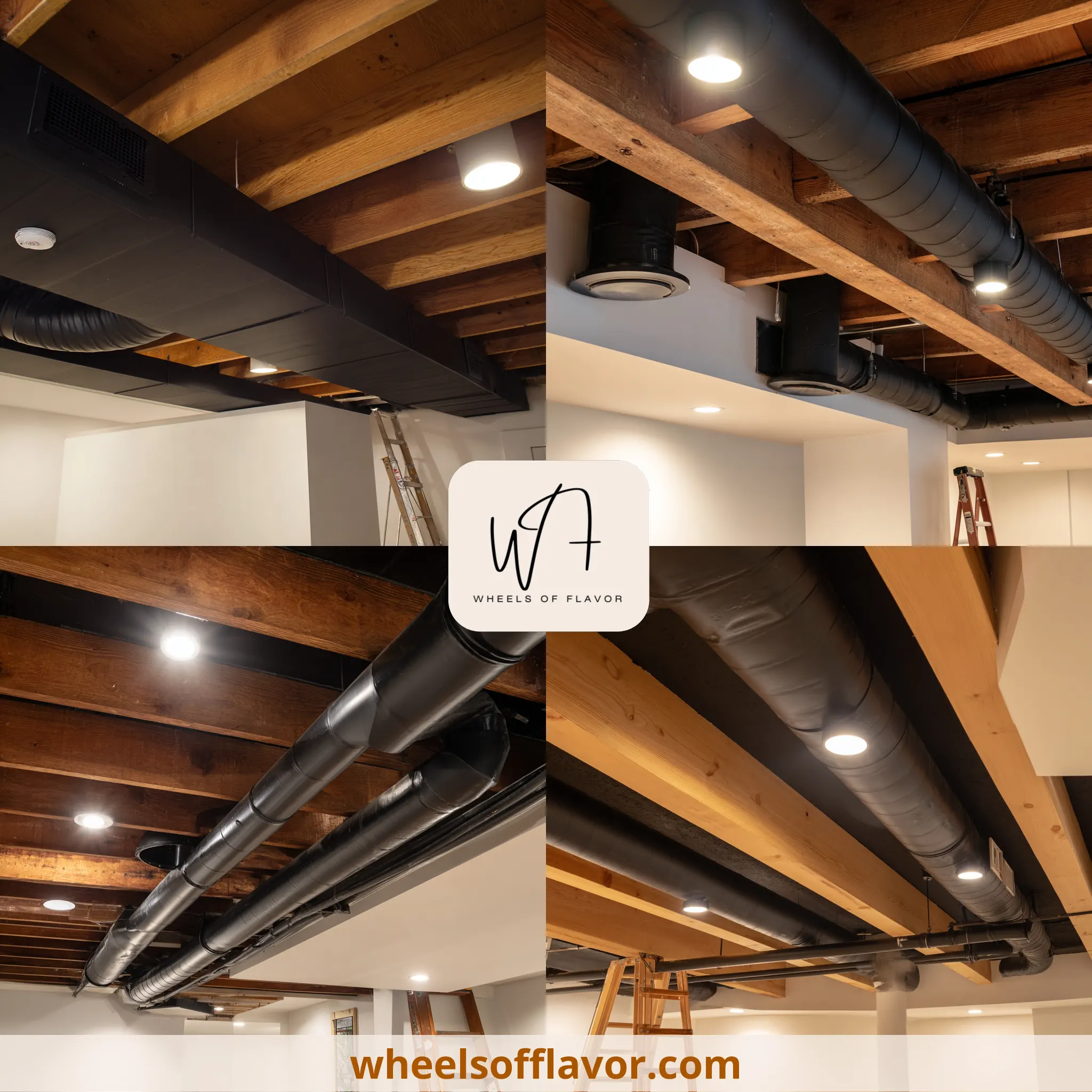 basement ceiling ideas with duct work