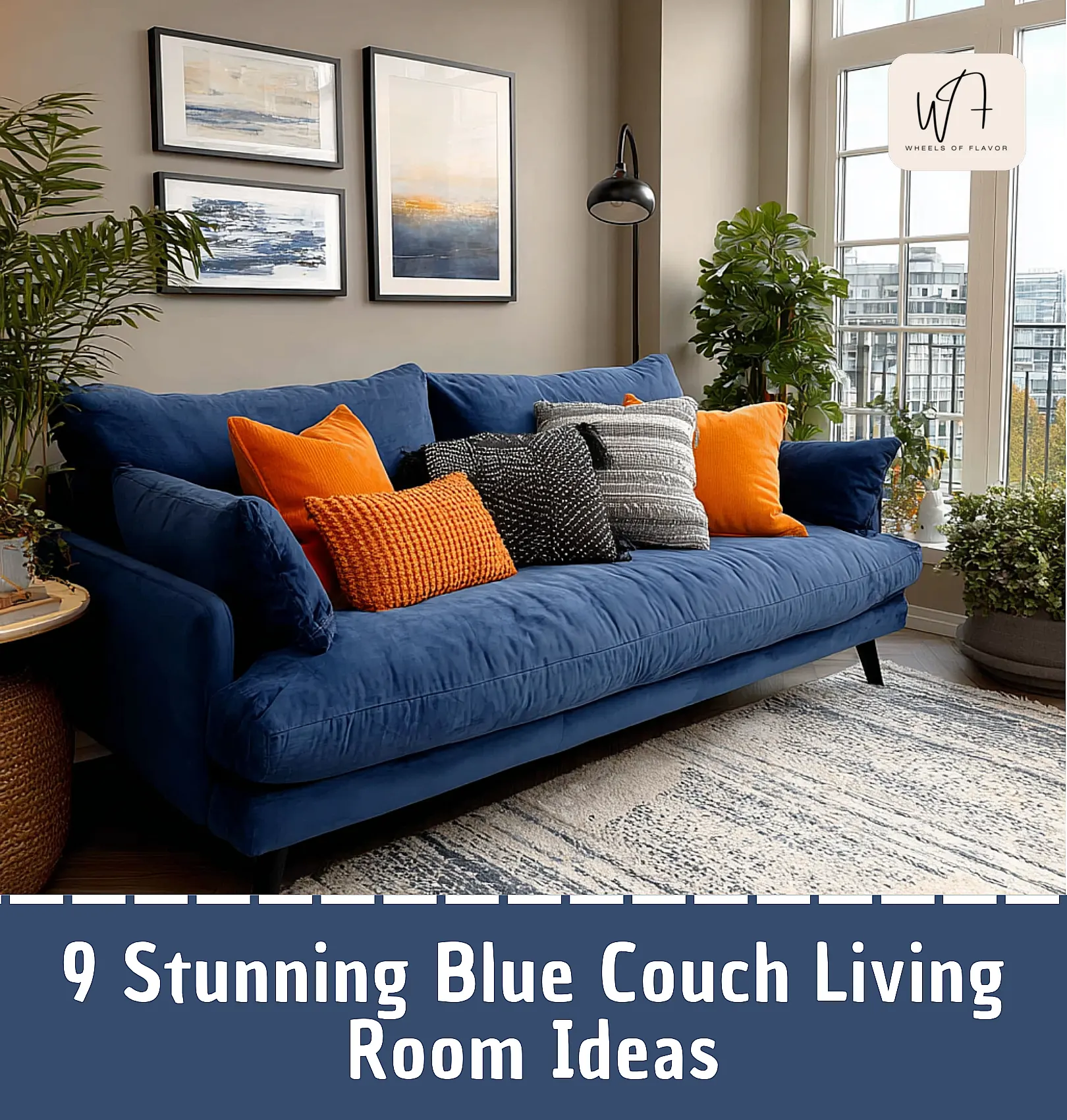 blue couch living room ideas