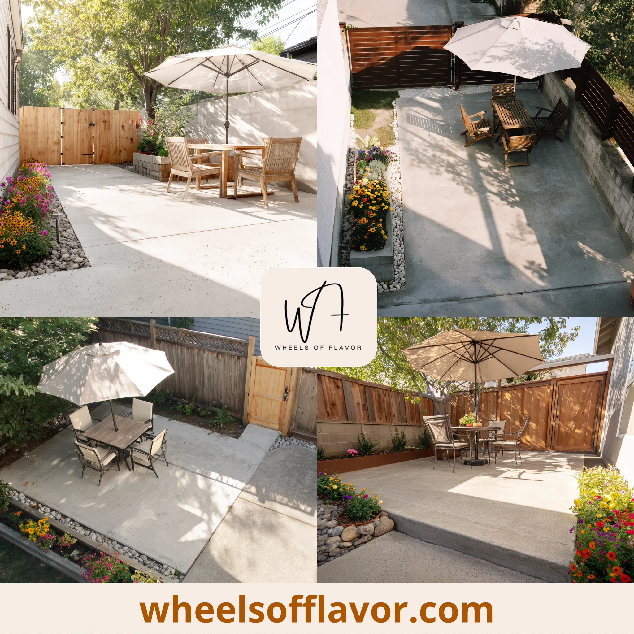 clean concrete patio