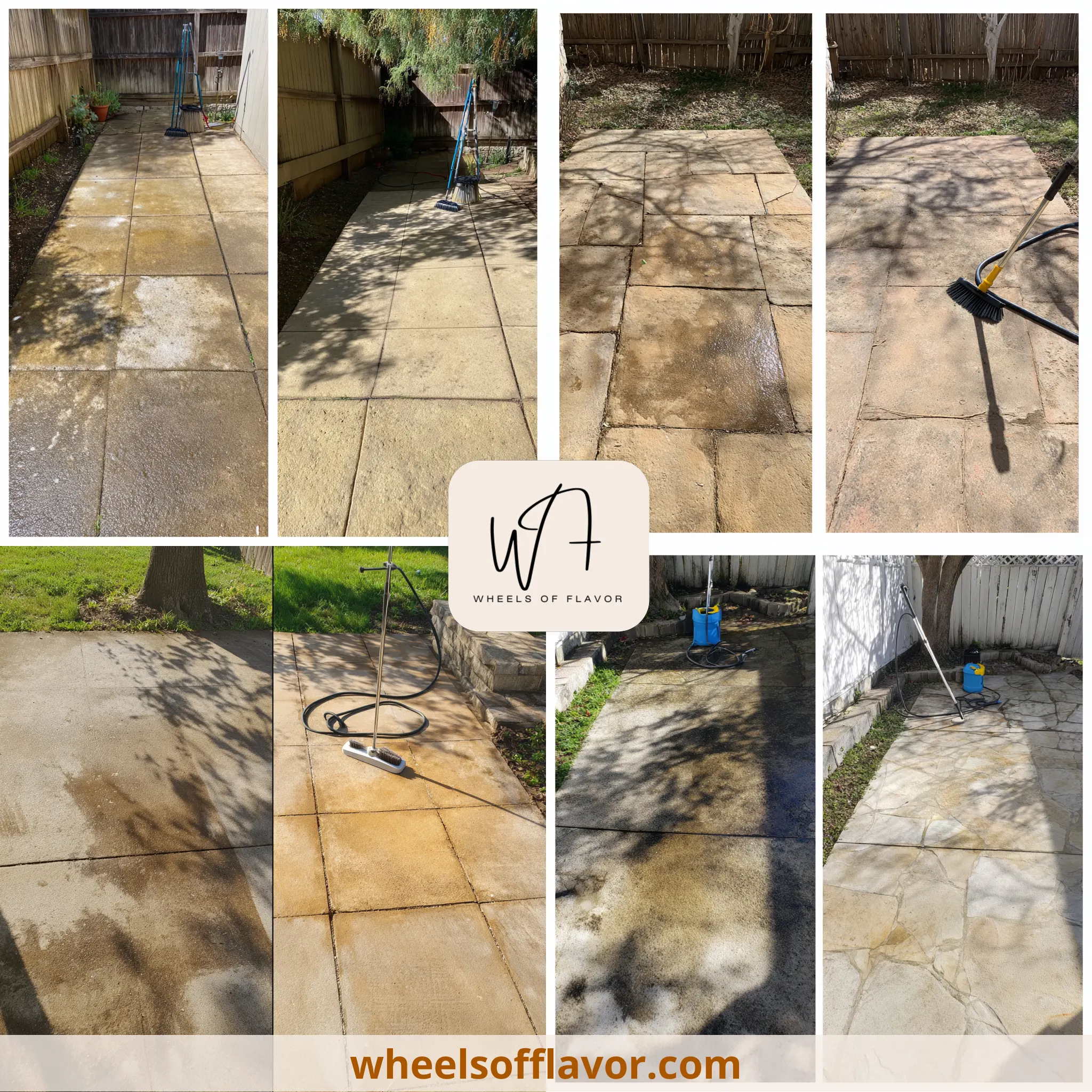 clean concrete without pressure washer