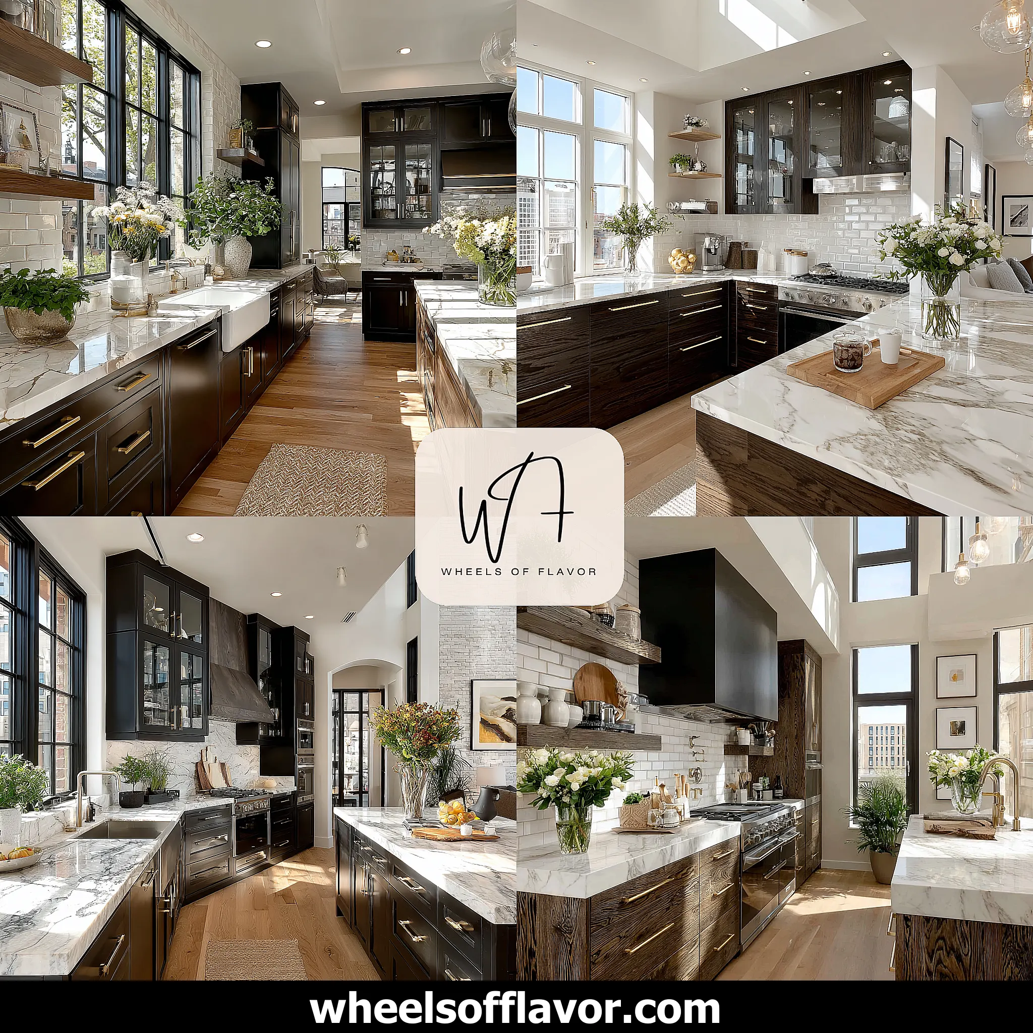 dark wood kitchen cabinets
