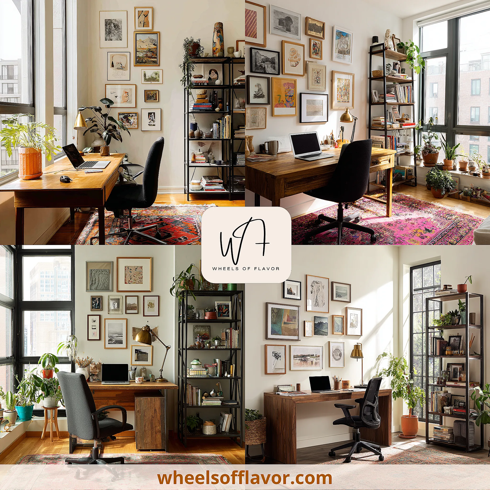 eclectic home office aesthetic