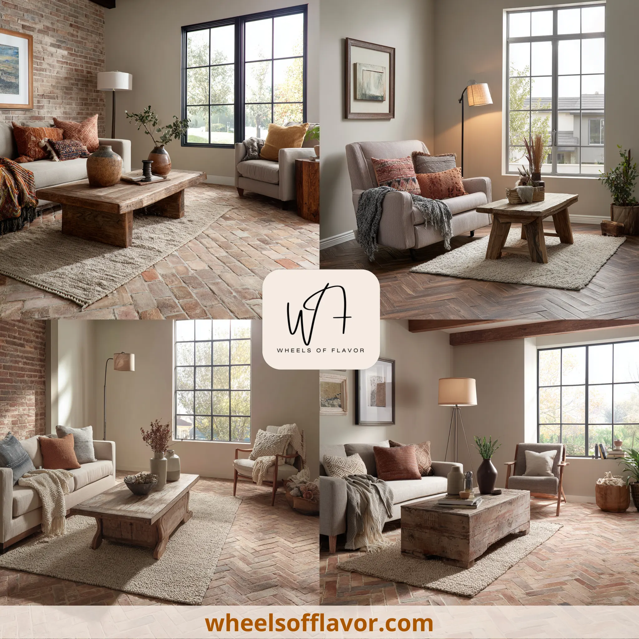faux brick flooring living room