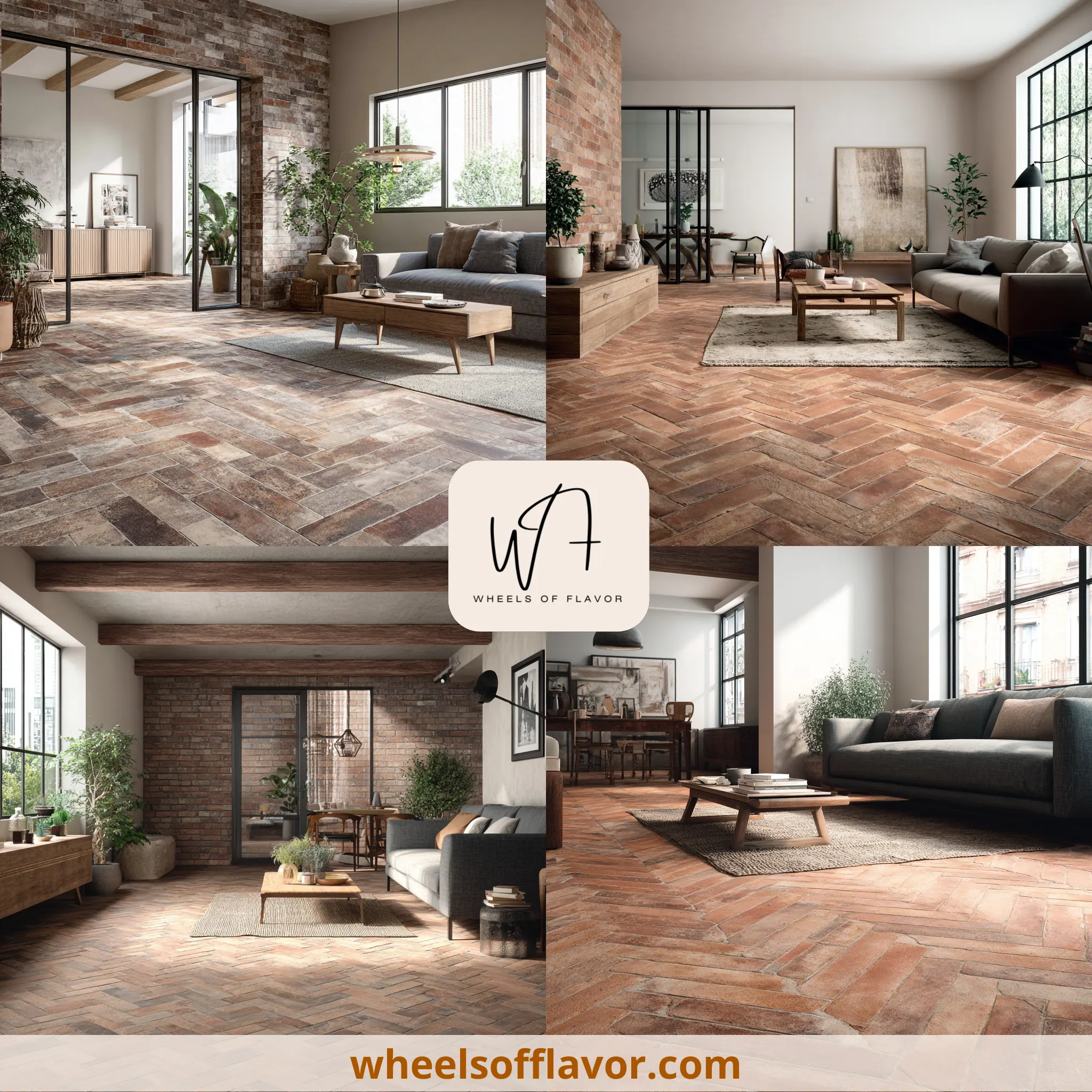 faux brick flooring tiles