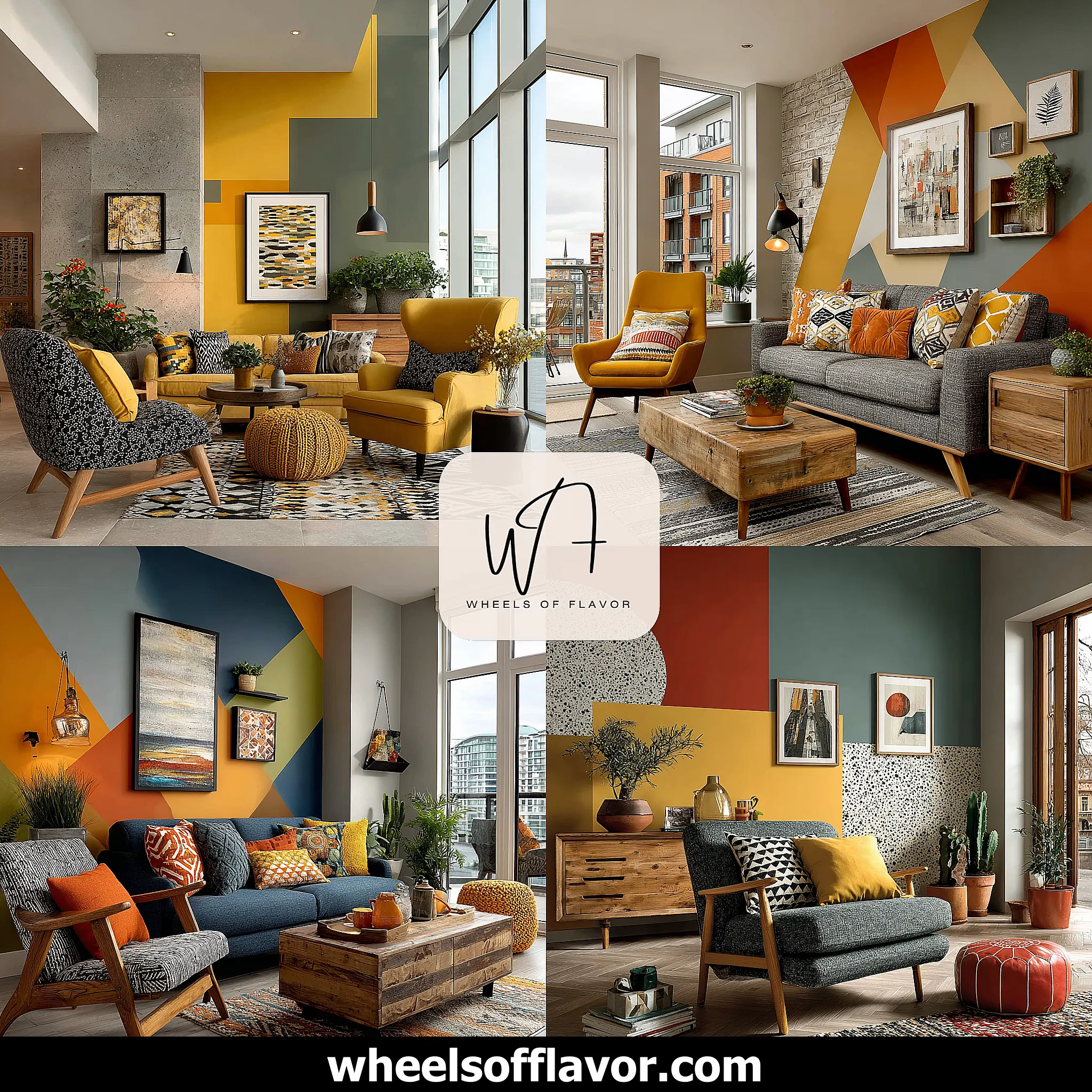 geometric wall paint