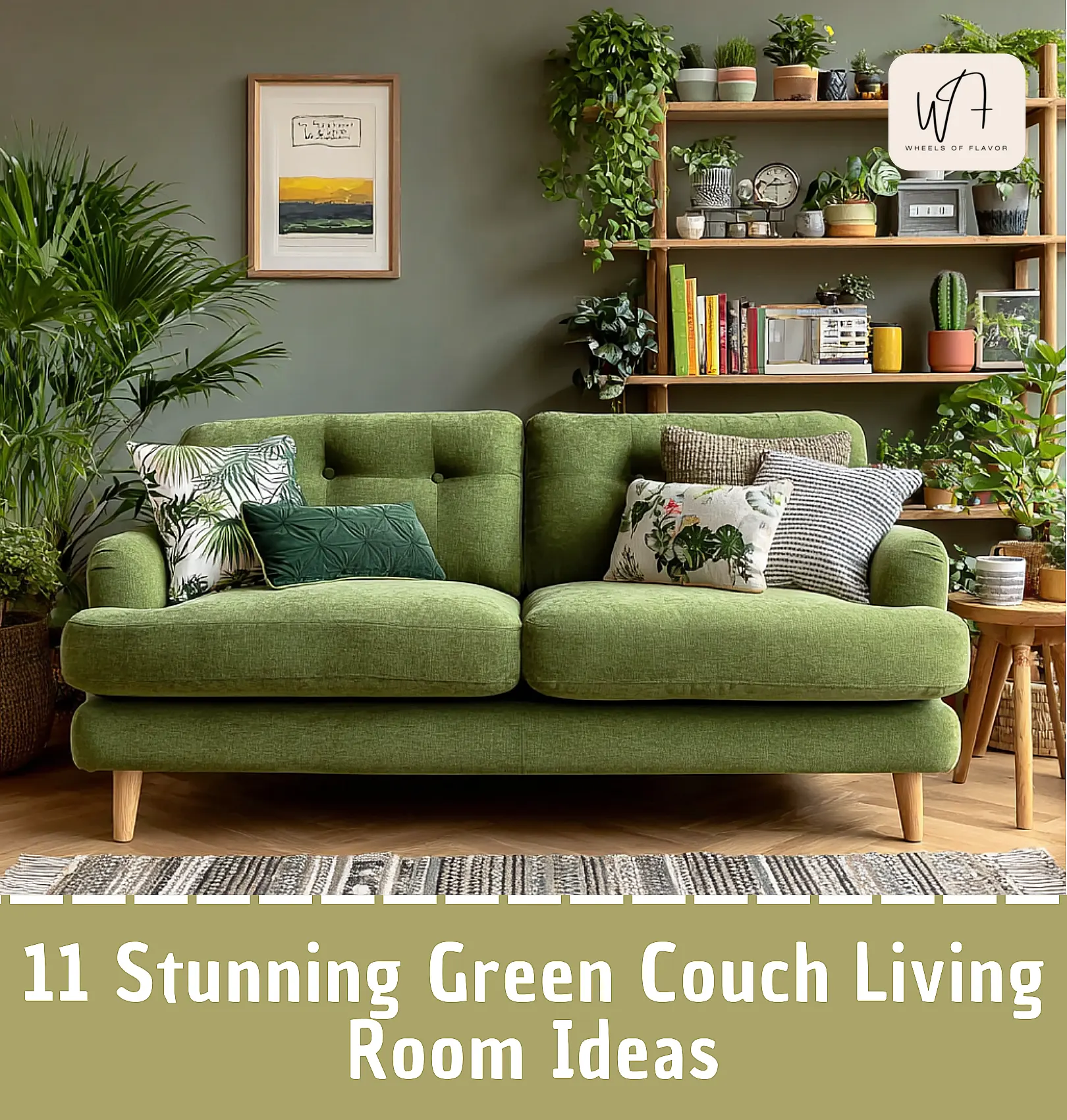 green couch living room ideas
