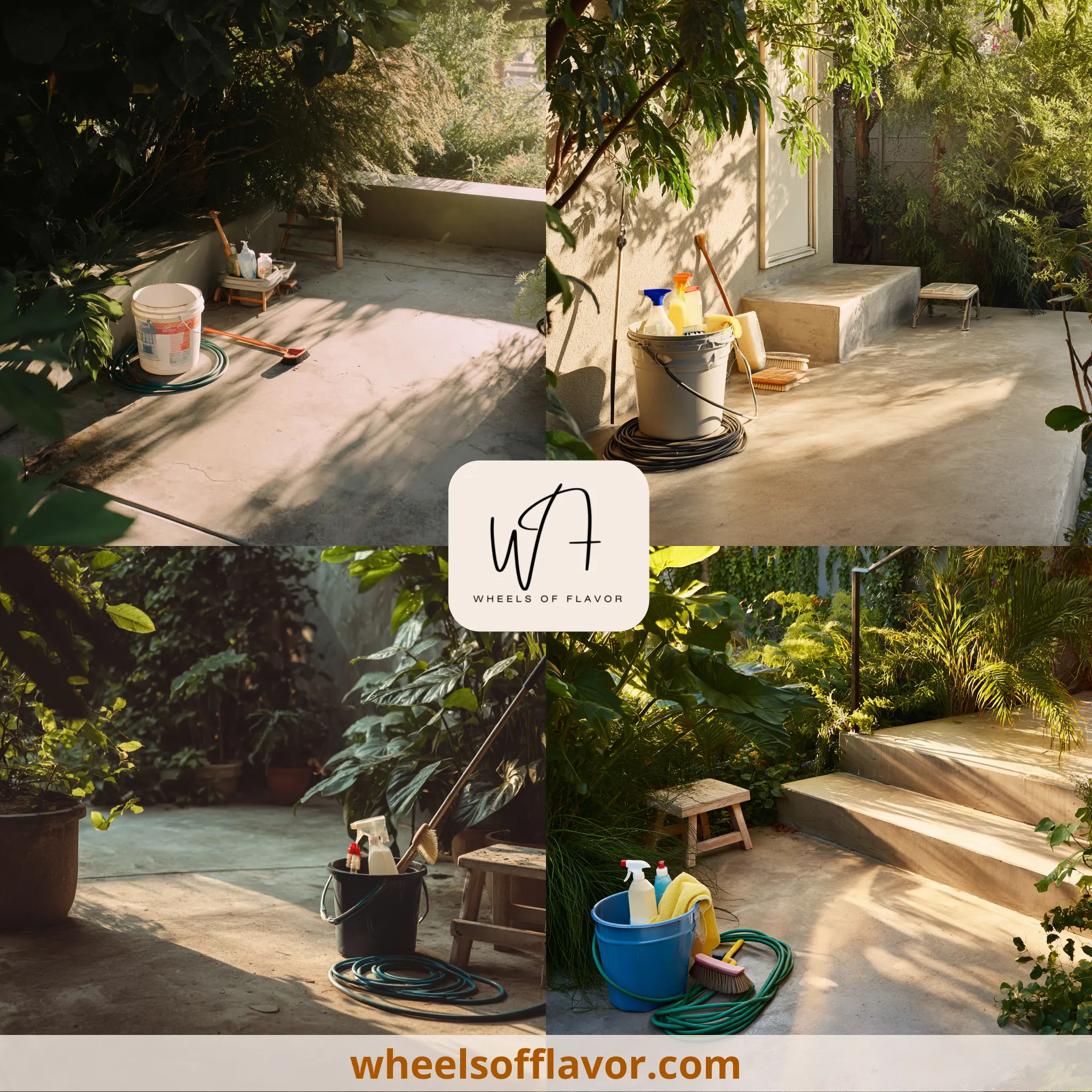 how to clean a concrete patio
