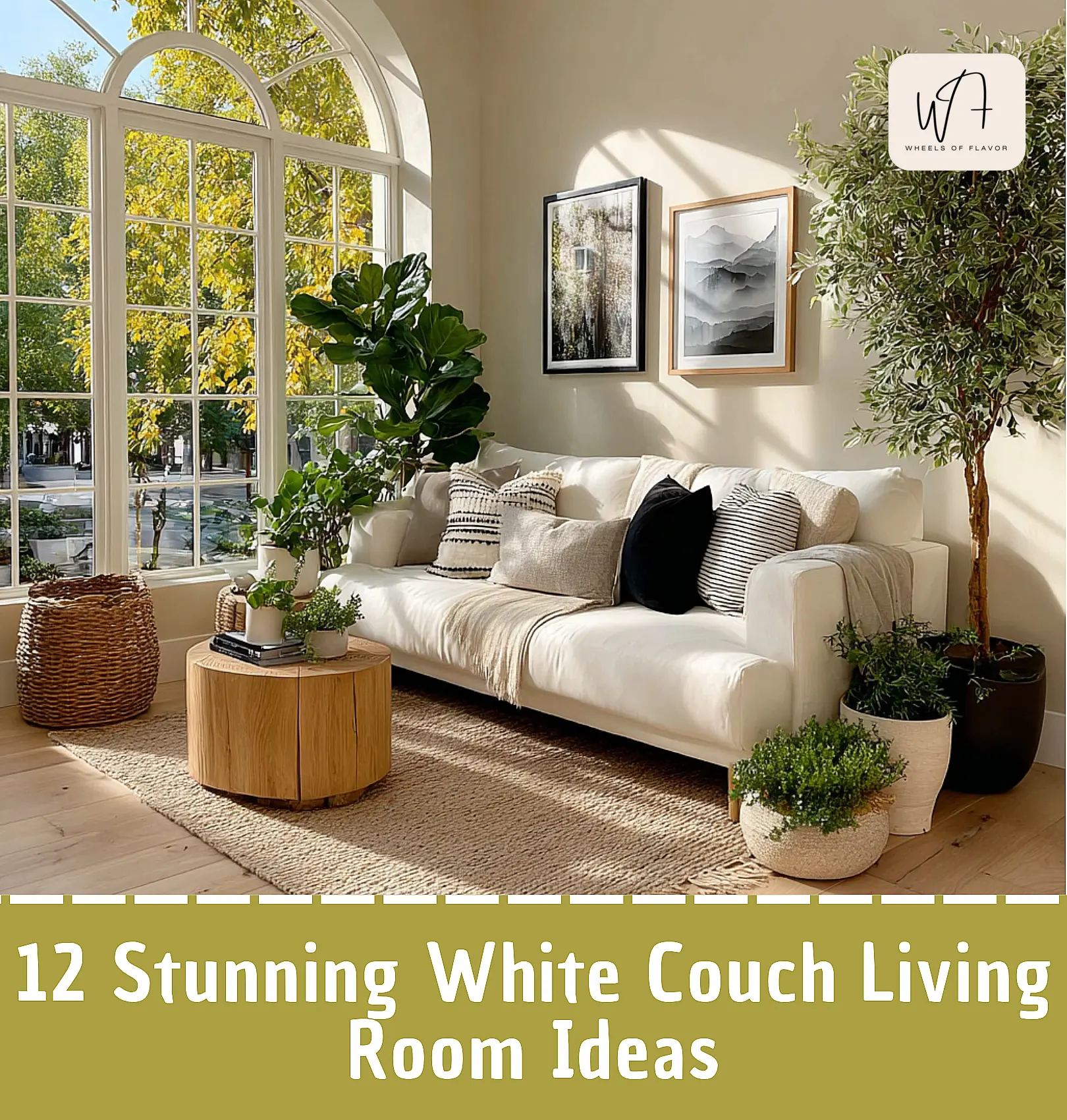 white couch living room