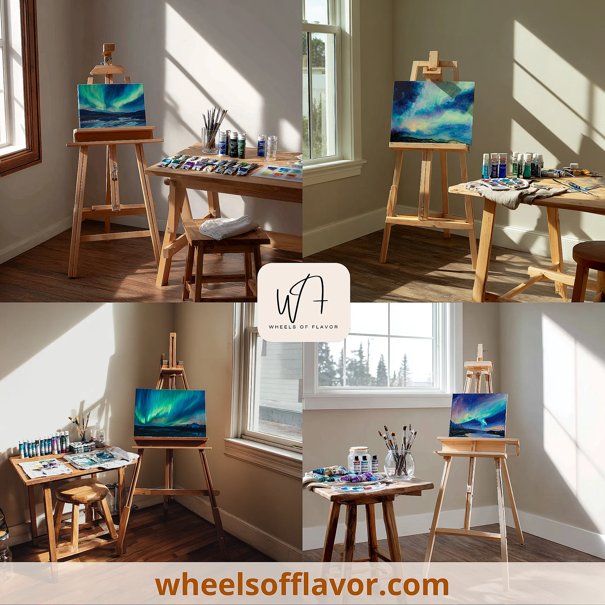 aurora borealis painting easy ideas