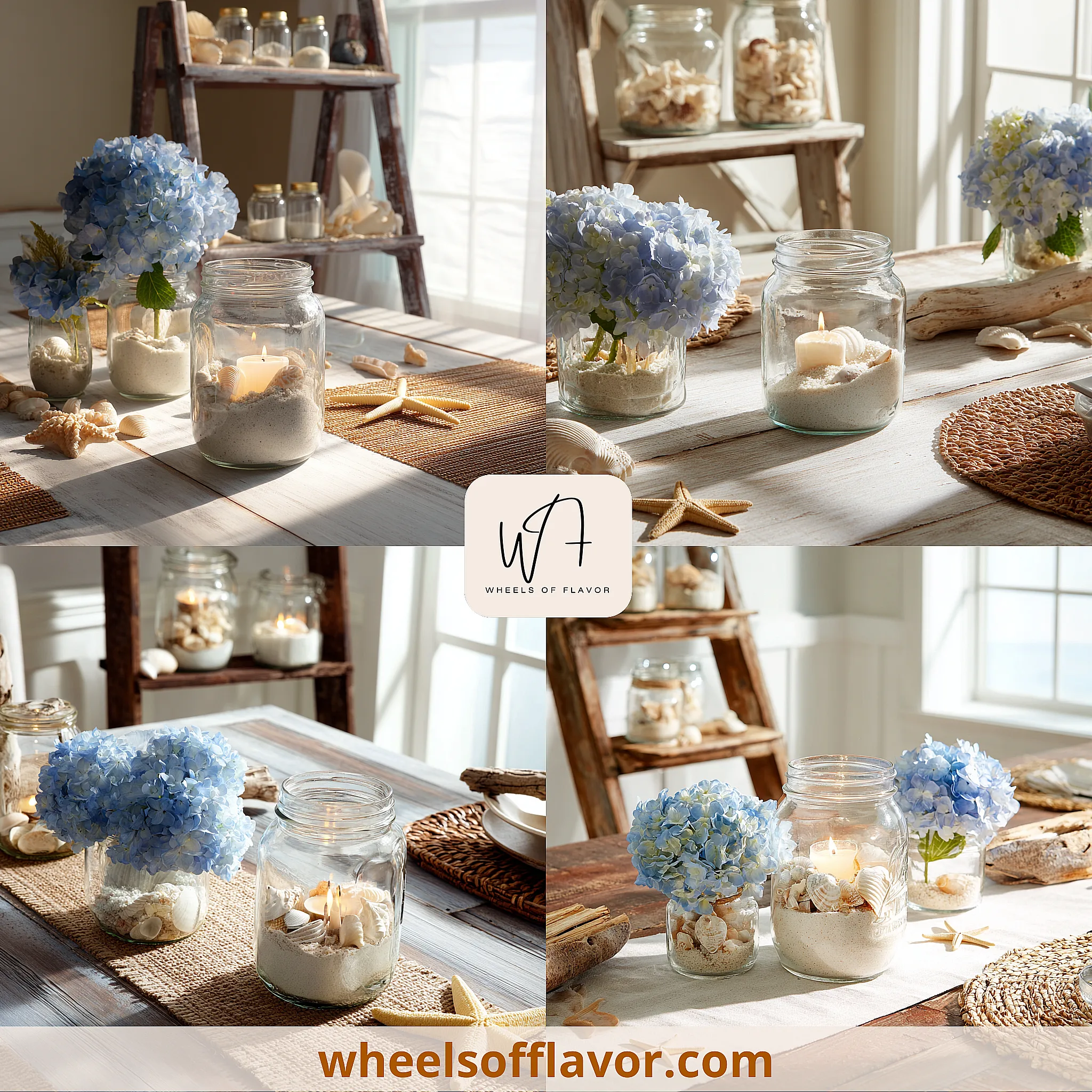 beach themed mason jar ideas