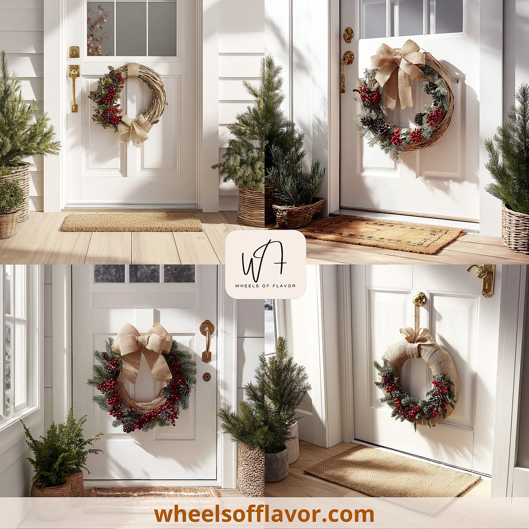 burlap christmas wreath ideas