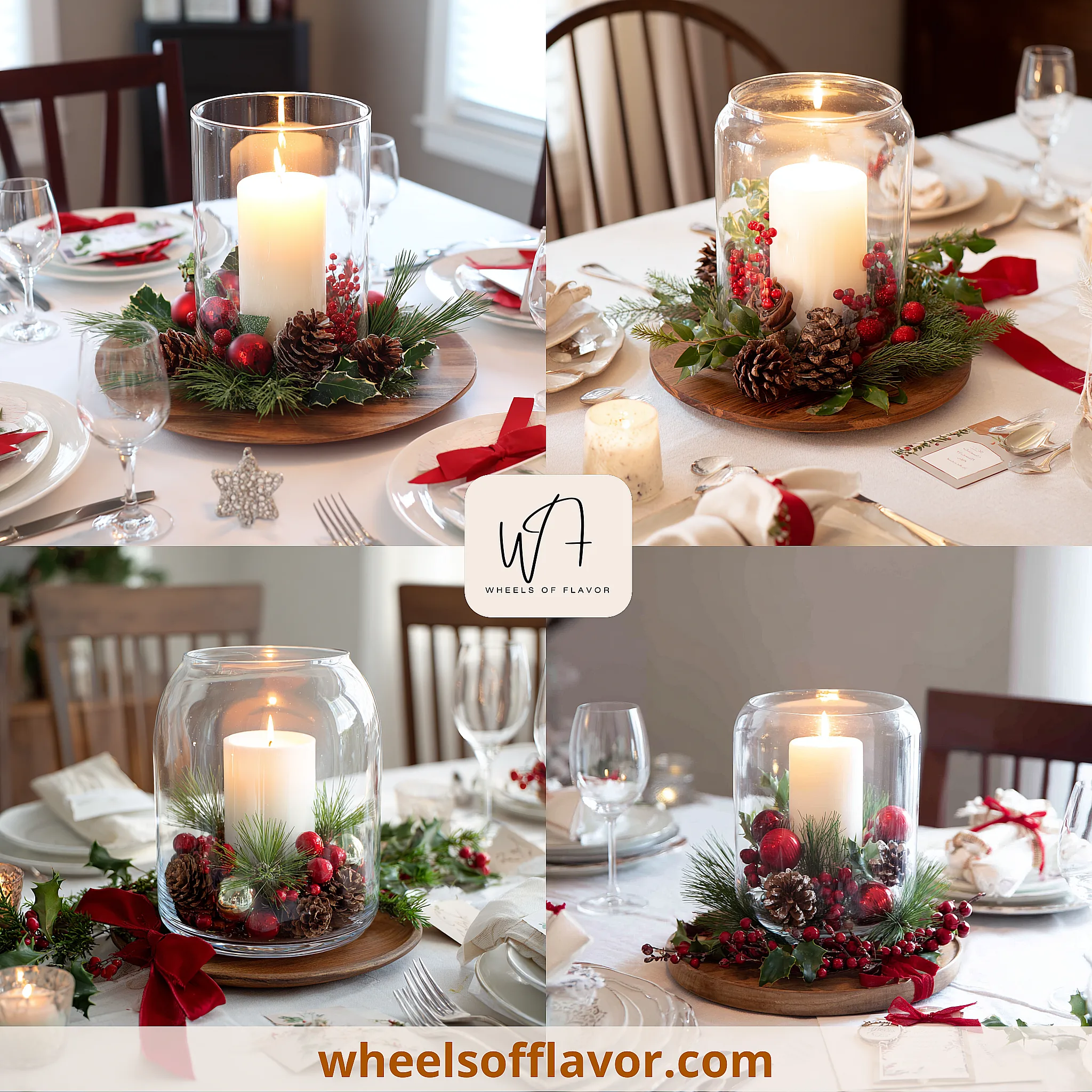 christmas hurricane centerpiece ideas