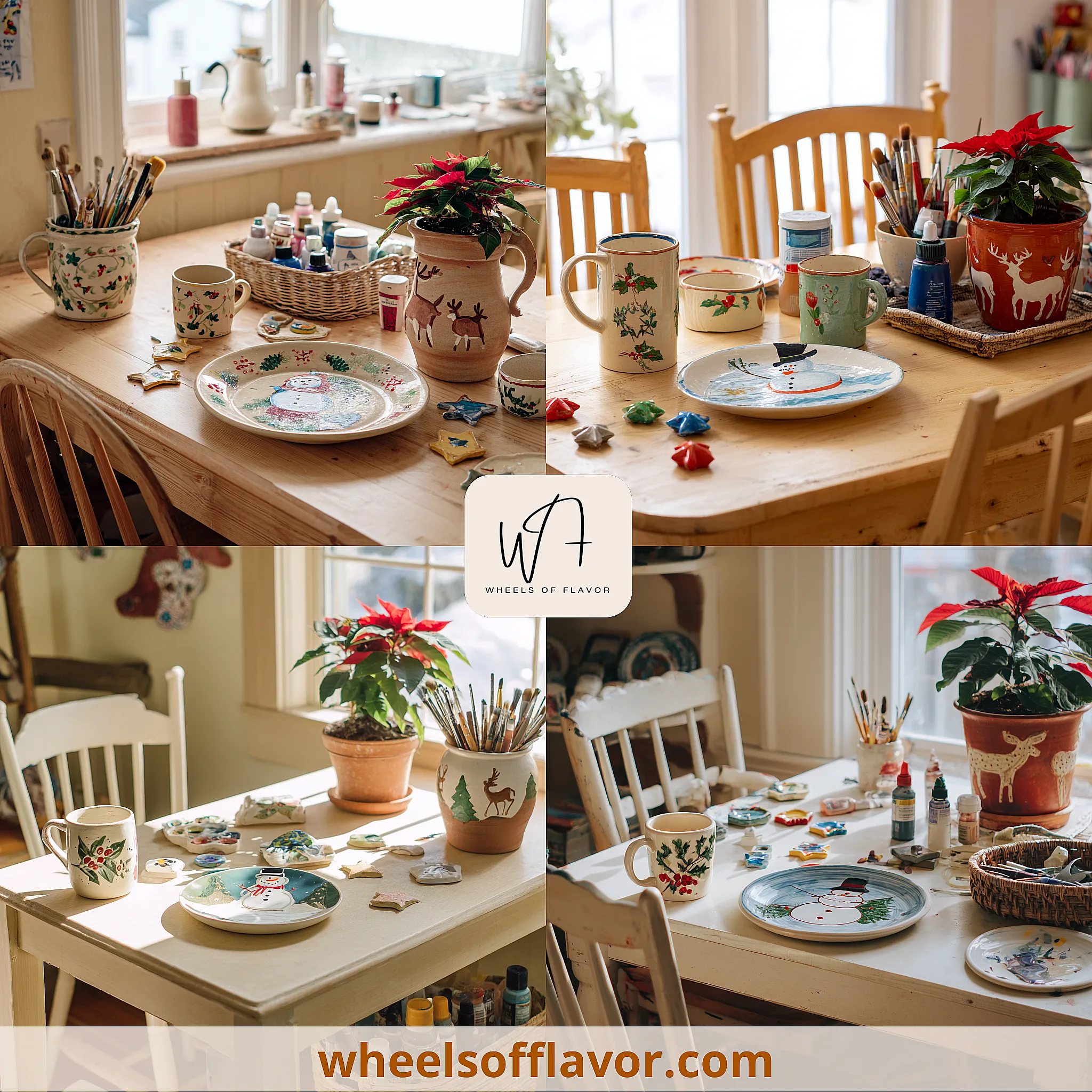 christmas pottery painting ideas