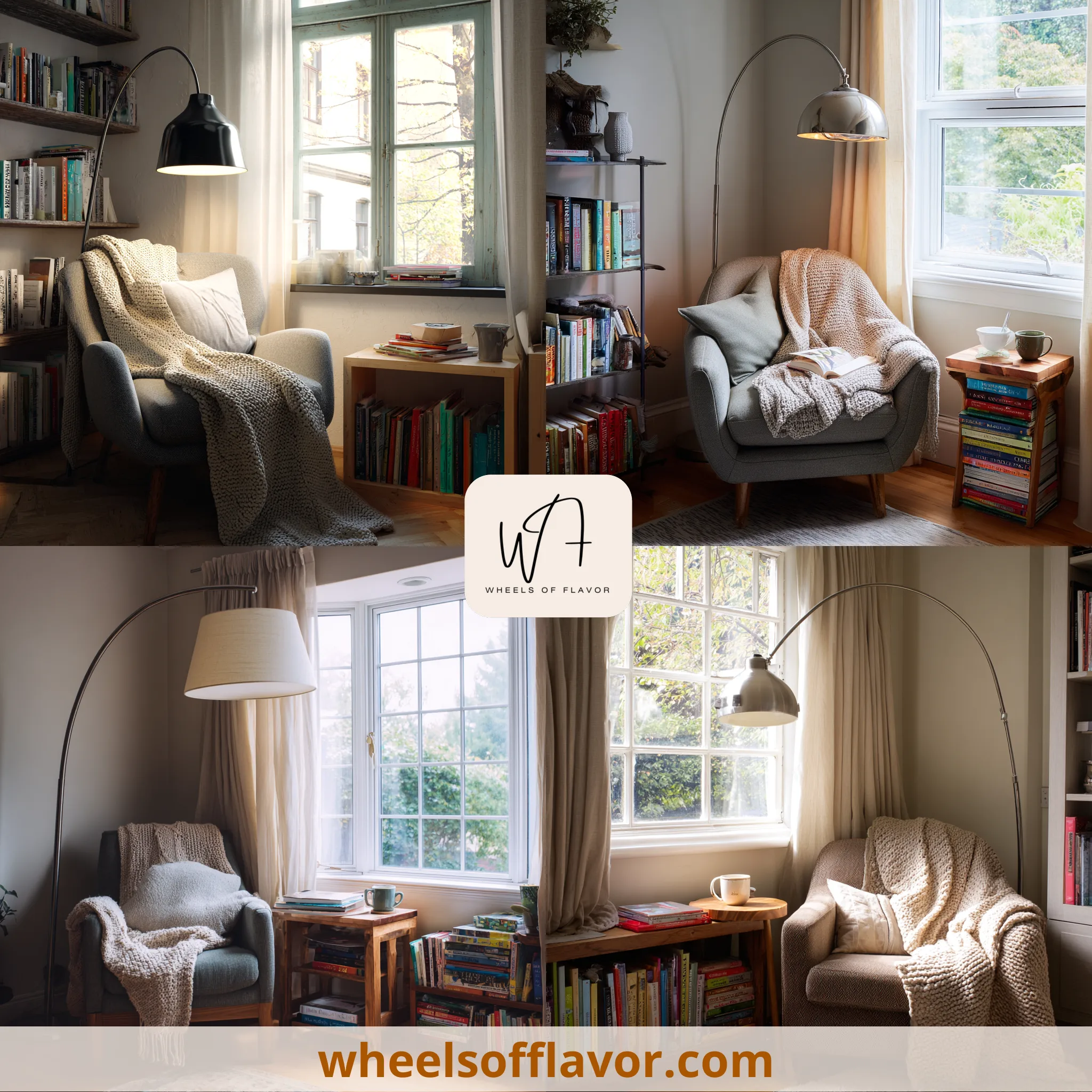 cozy reading nook in home office