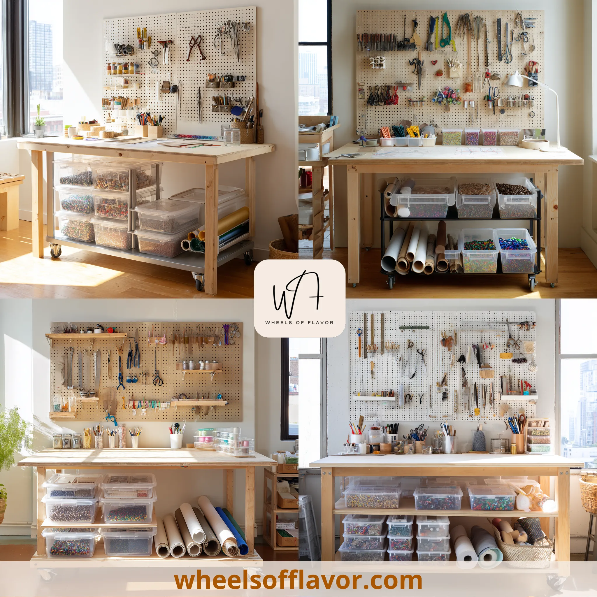 diy crafting table organization