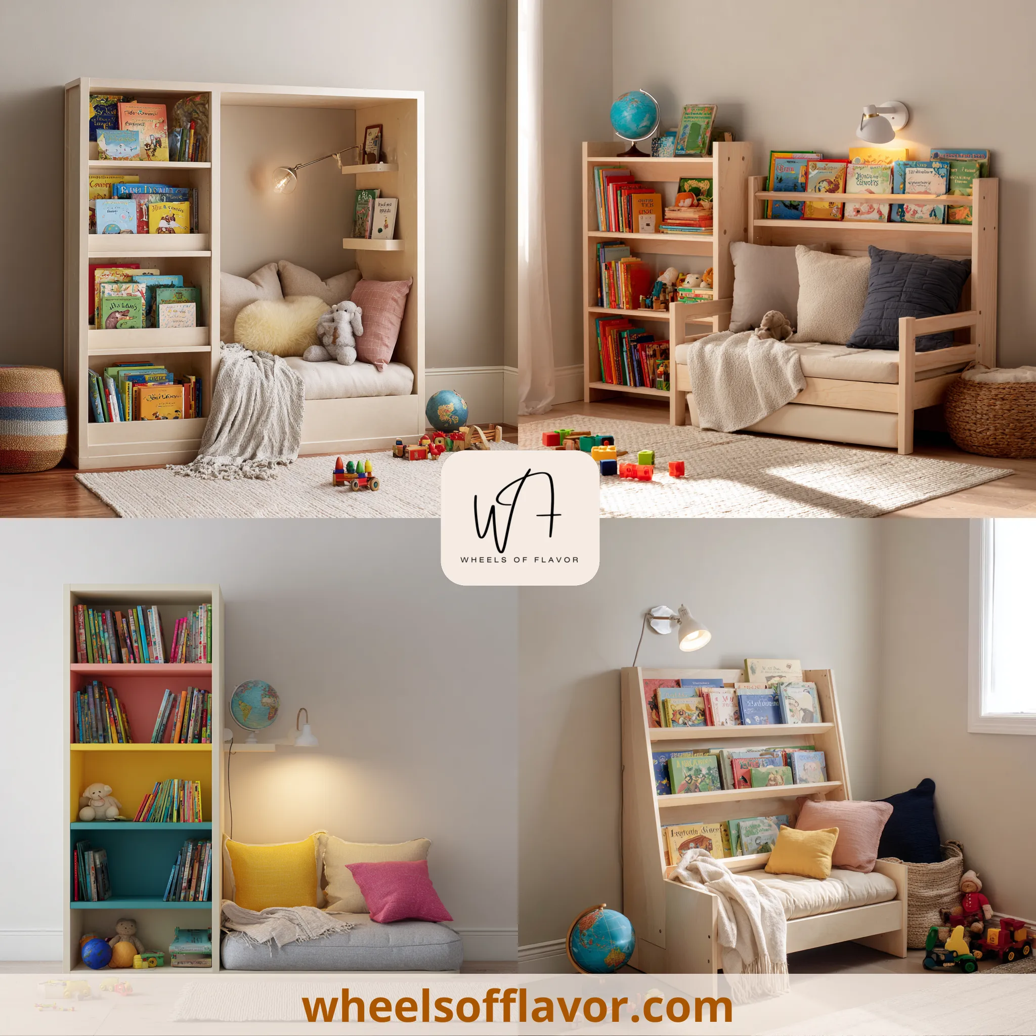 diy kids bookshelf with reading nook