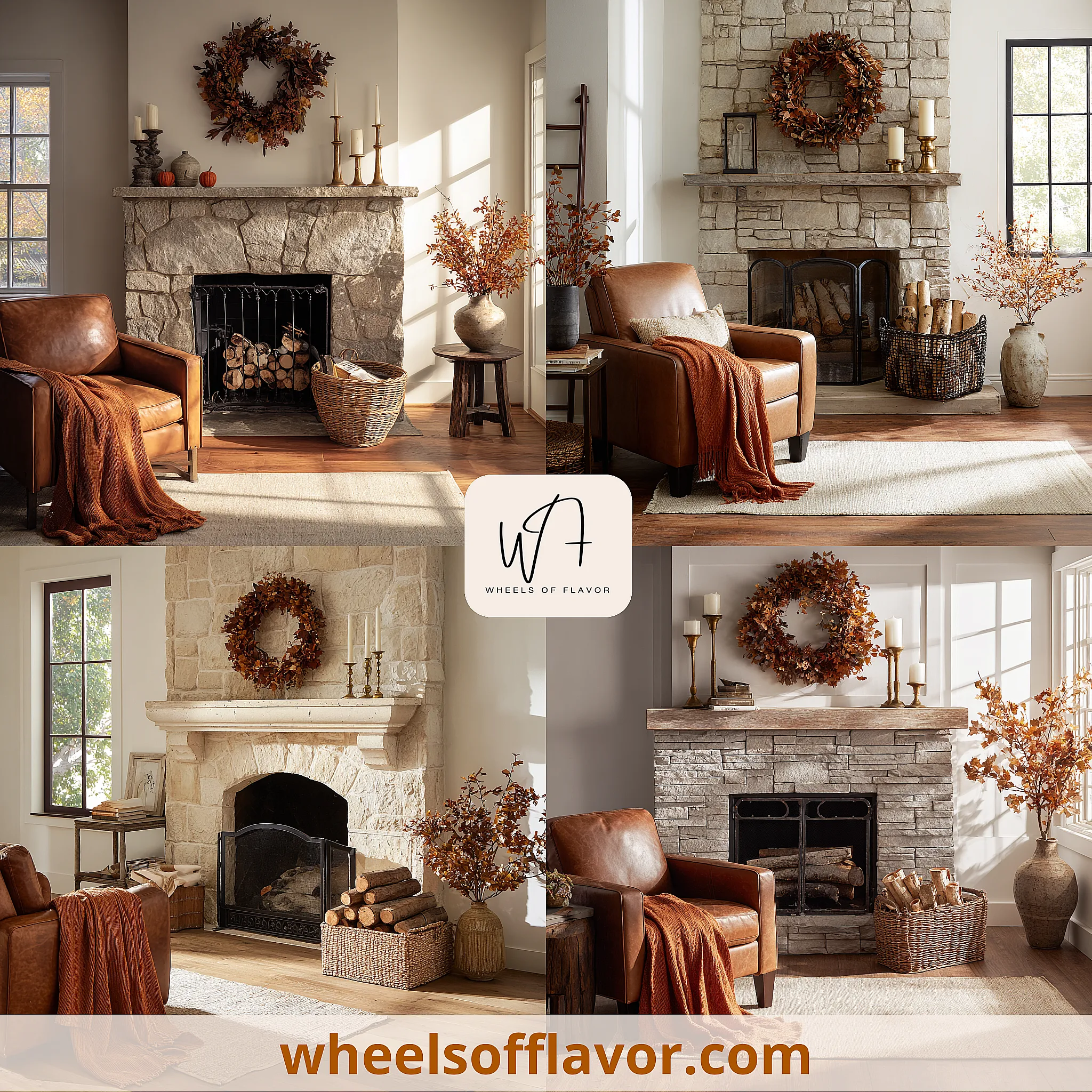 fall fireplace decor ideas