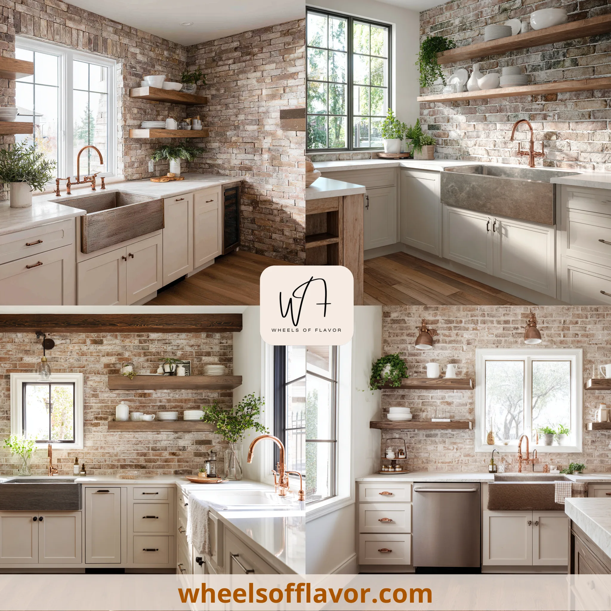farmhouse kitchen backsplash brick