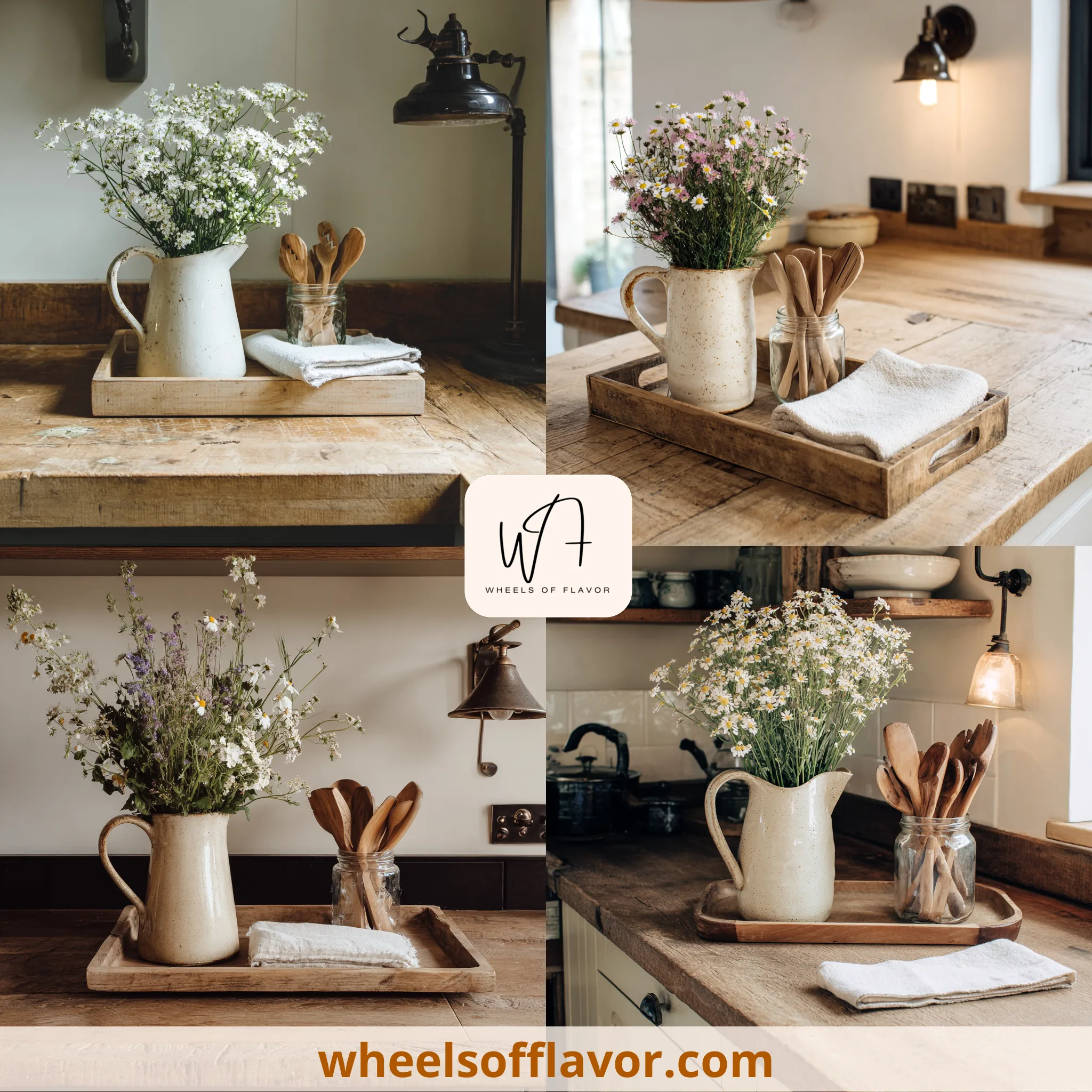 farmhouse kitchen counter decor ideas on a budget