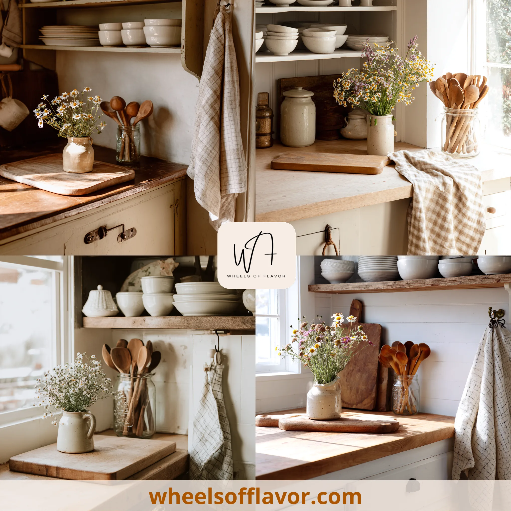farmhouse kitchen counter decor