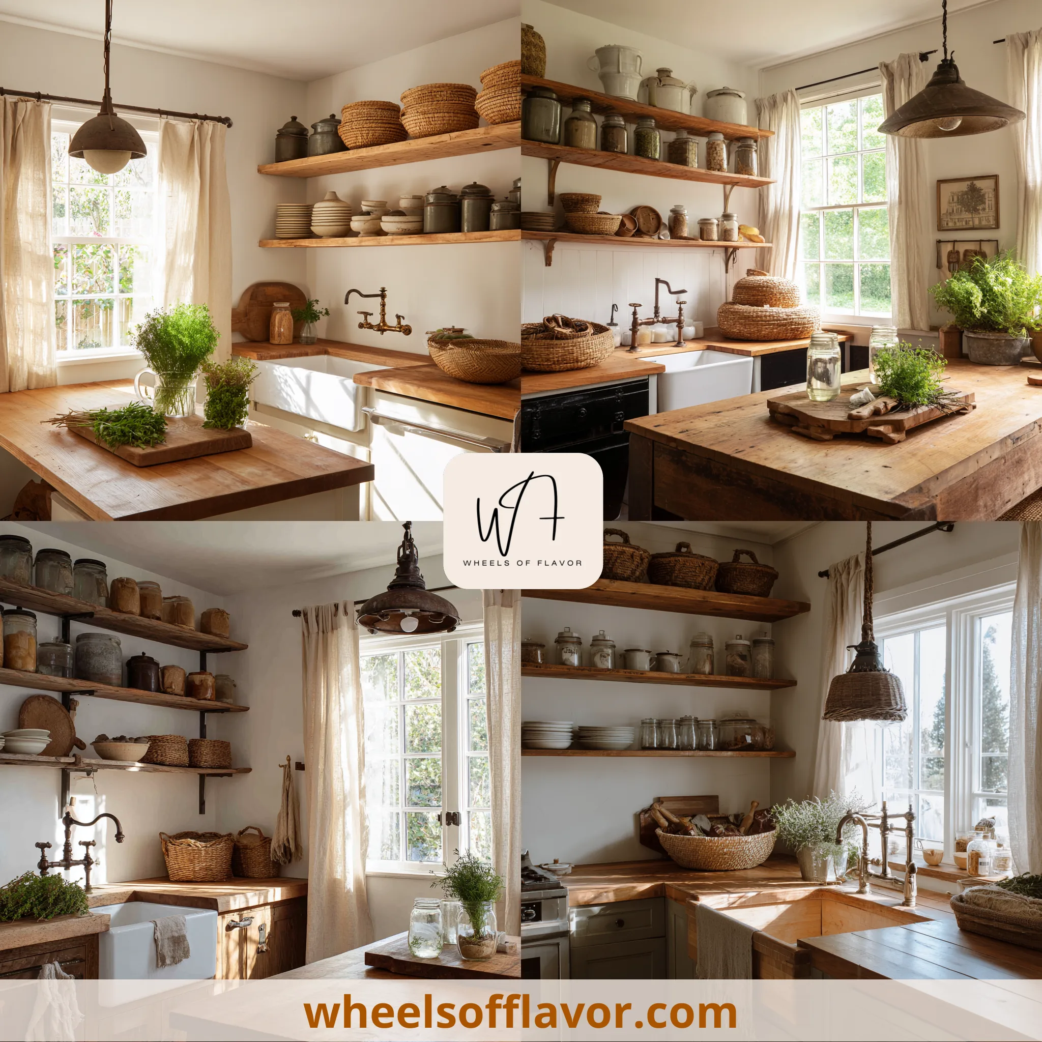 farmhouse kitchen countertops decor