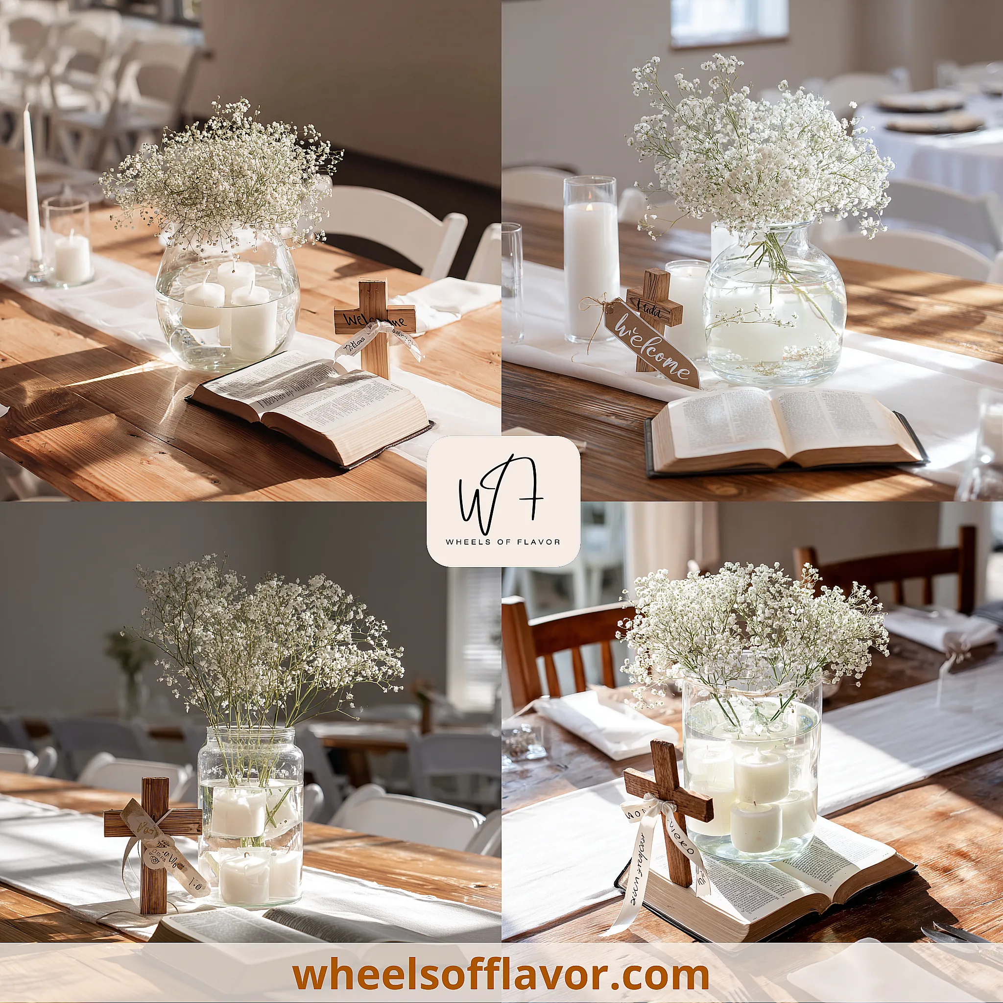 homemade baptism centerpieces ideas