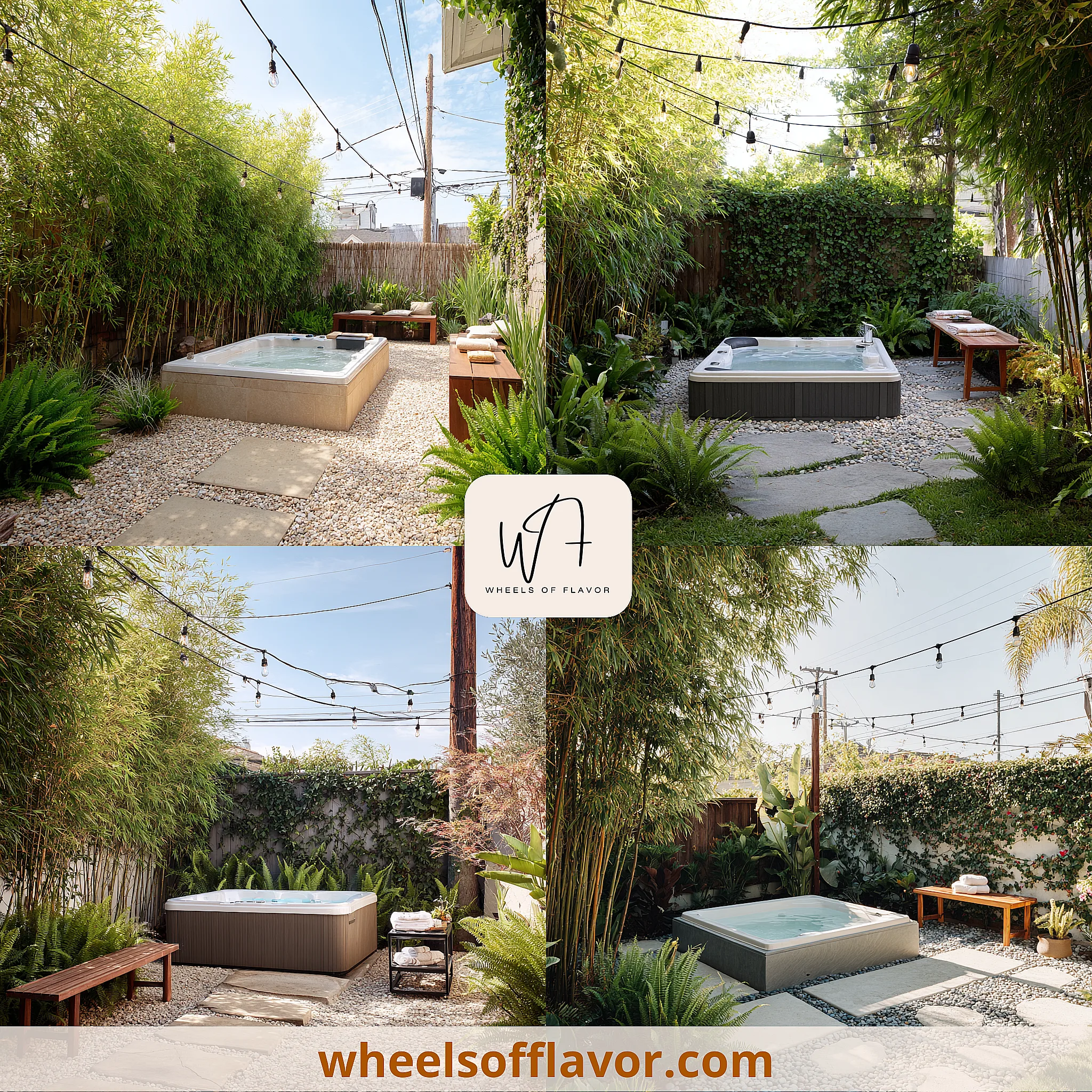 hot tub landscaping ideas with pictures