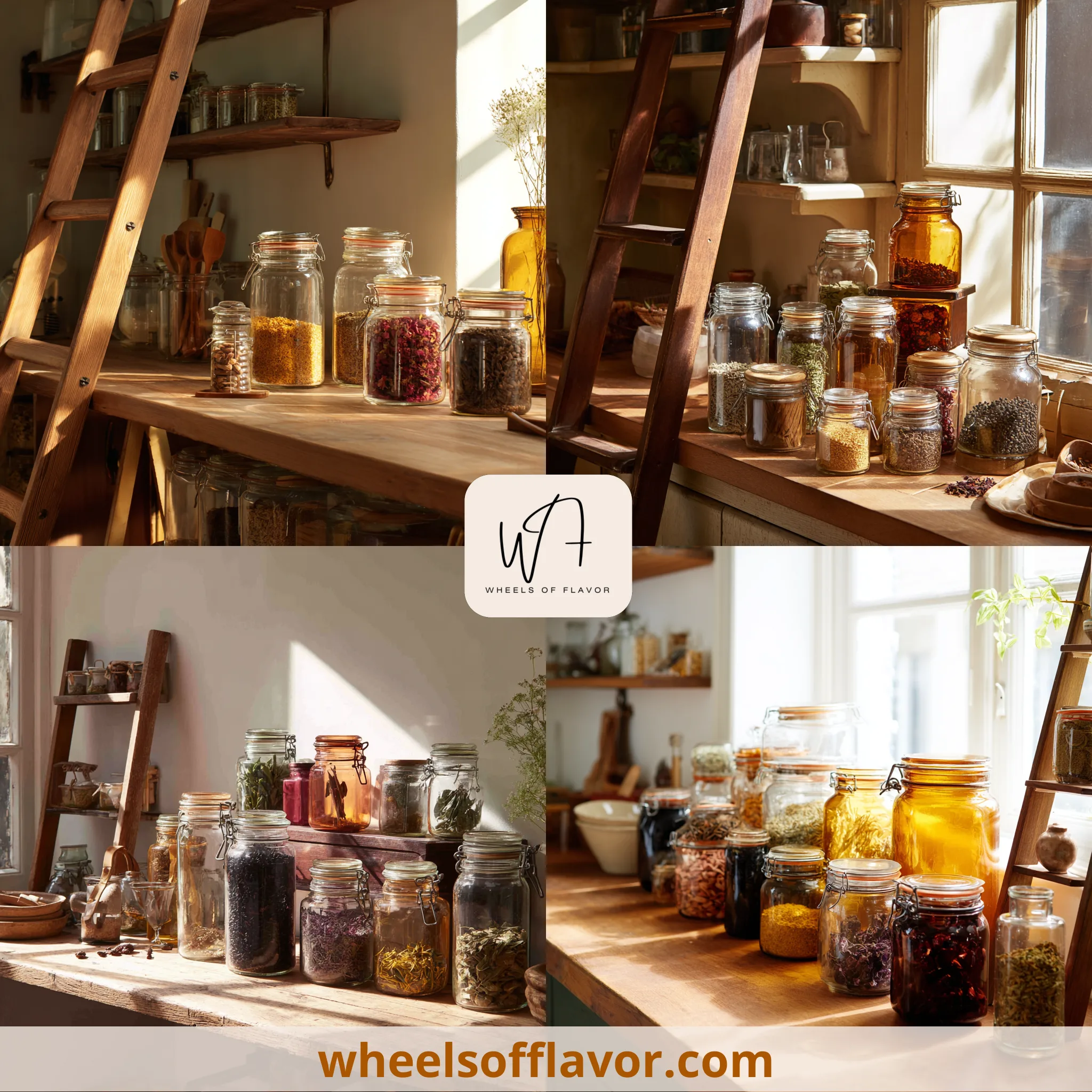 kitchen counter apothecary jars