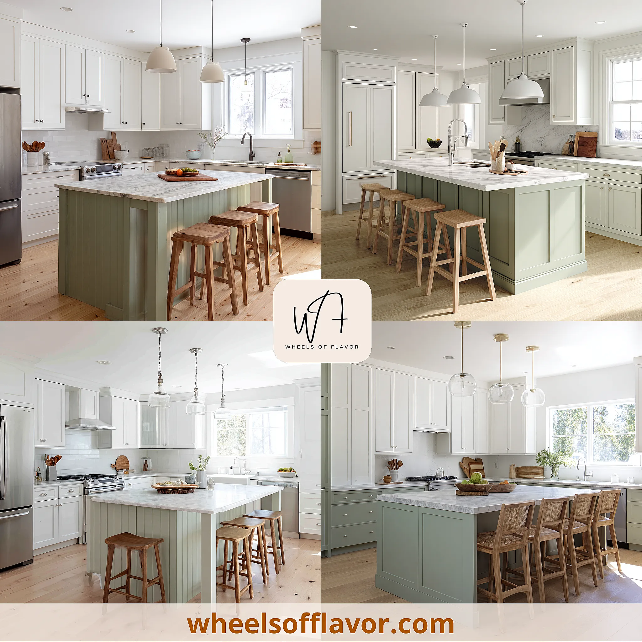 kitchen island colors with white cabinets ideas