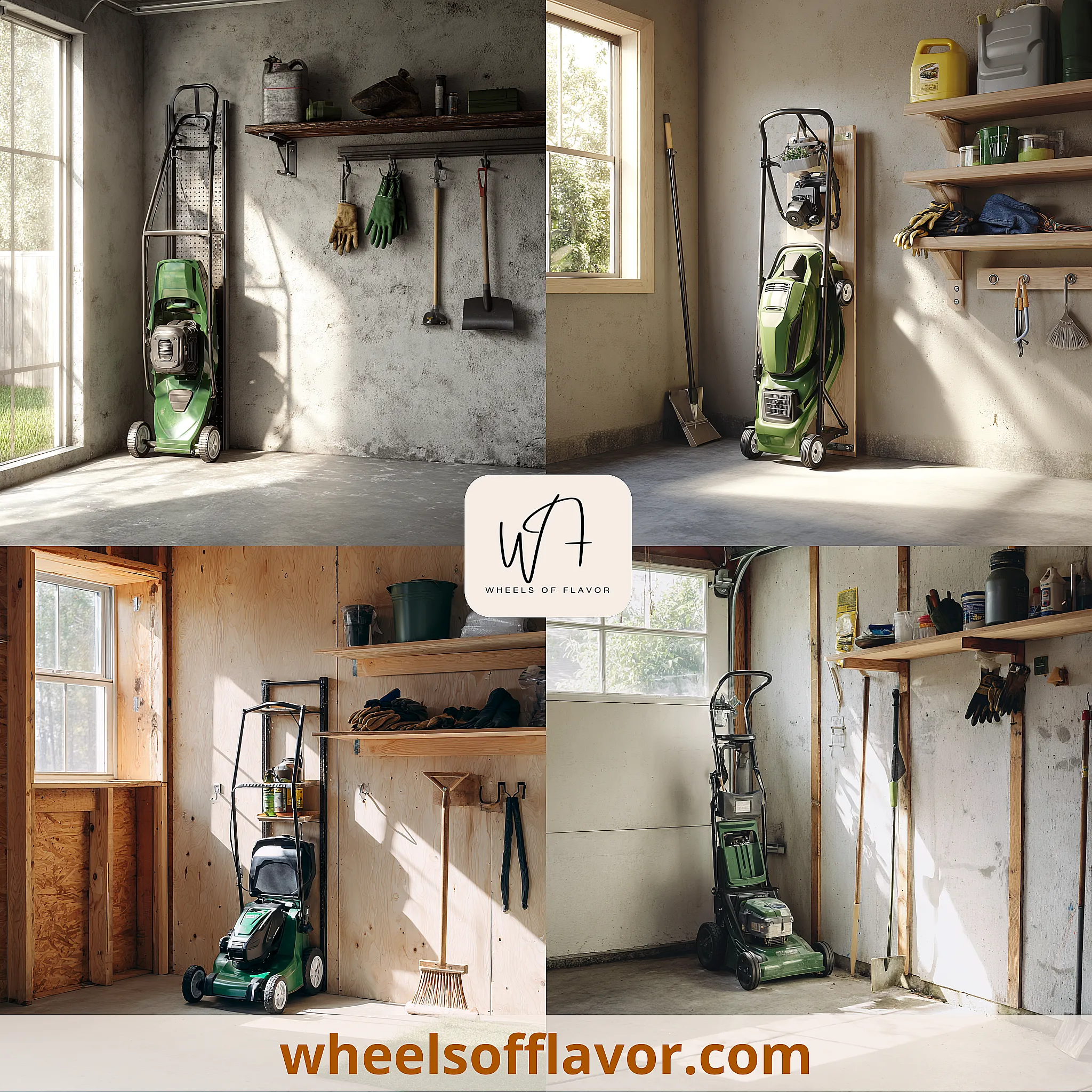 lawn mower storage ideas
