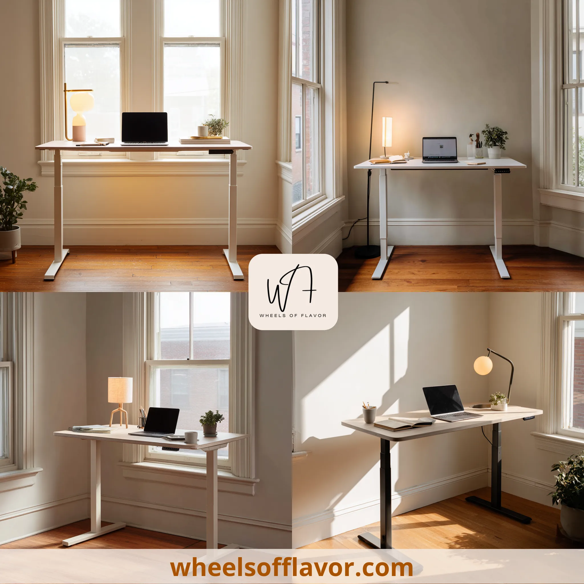 minimalist standing desk styling