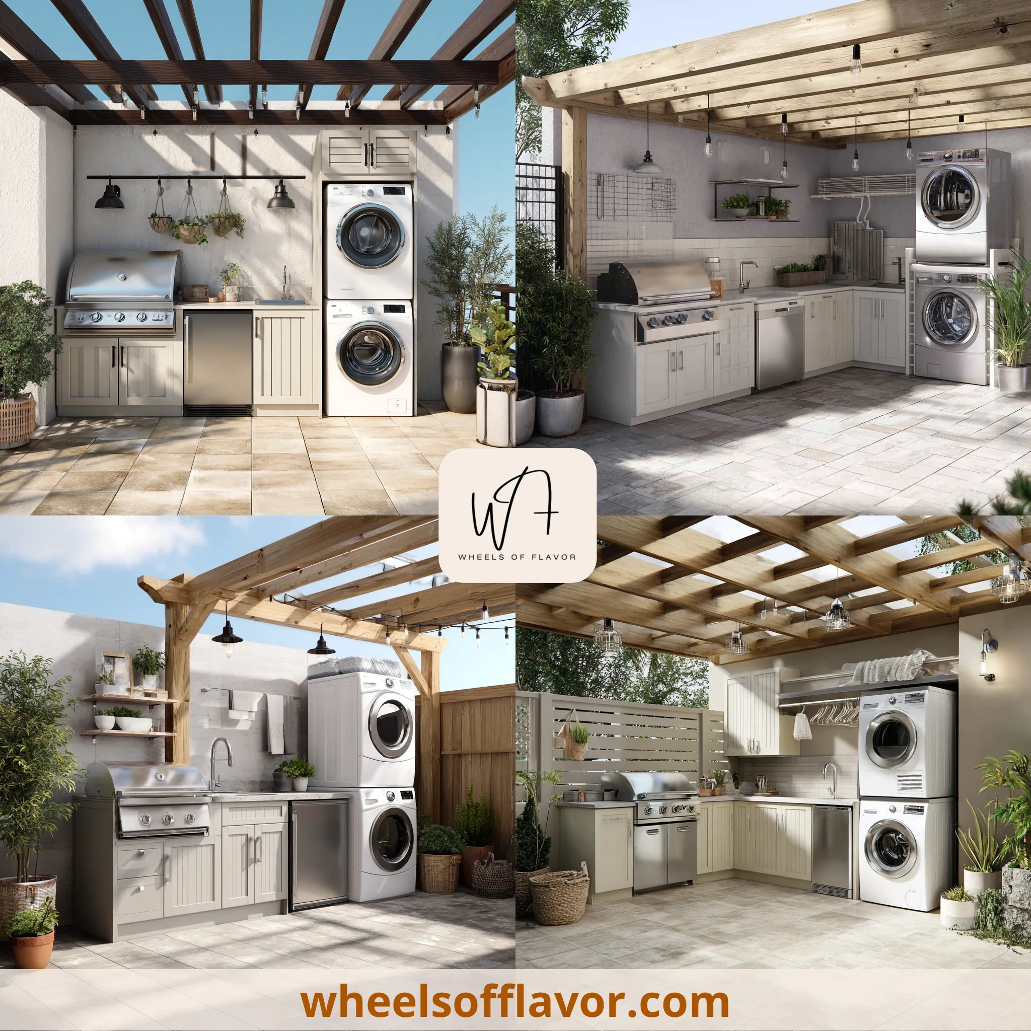 outdoor kitchen and laundry combined