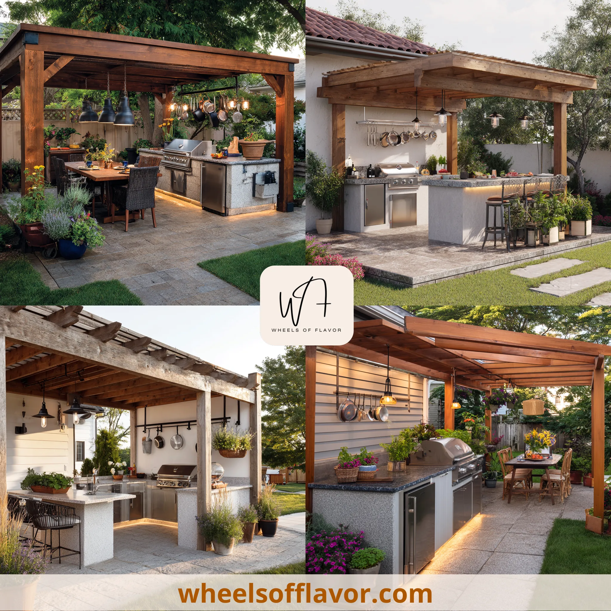 outdoor kitchen area