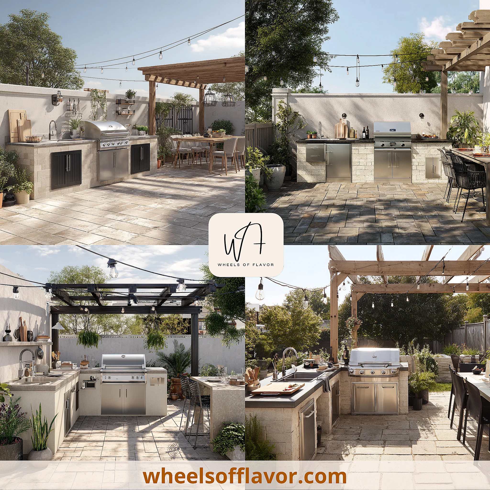 outdoor kitchen design layout grill area